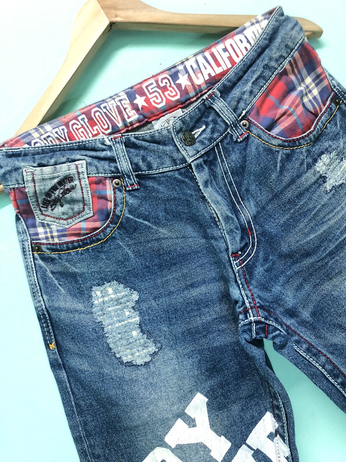 Body Glove × Vintage VINTAGE BODY GLOVE BIG SURF CALIFORNIA DISTRESSED DENIM JEAN Size US 30 / EU 46 - 4 Thumbnail