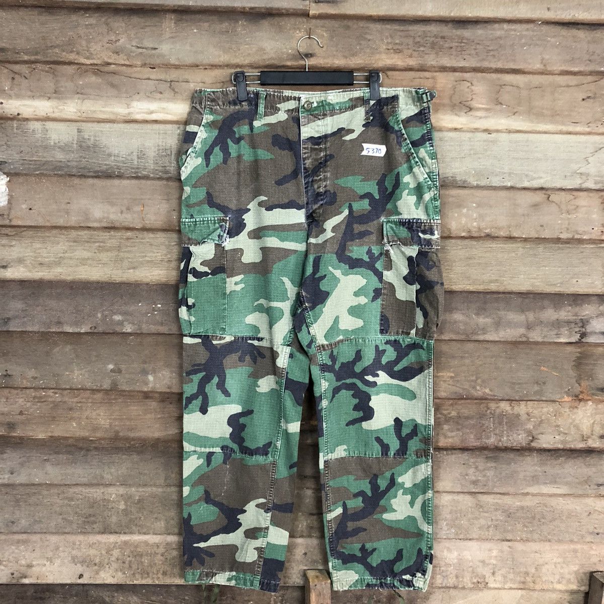 Image of Camo x Military Propper Vintage Green Army Multipocket Cargo Pants 5370 in Army Green (Size 36)