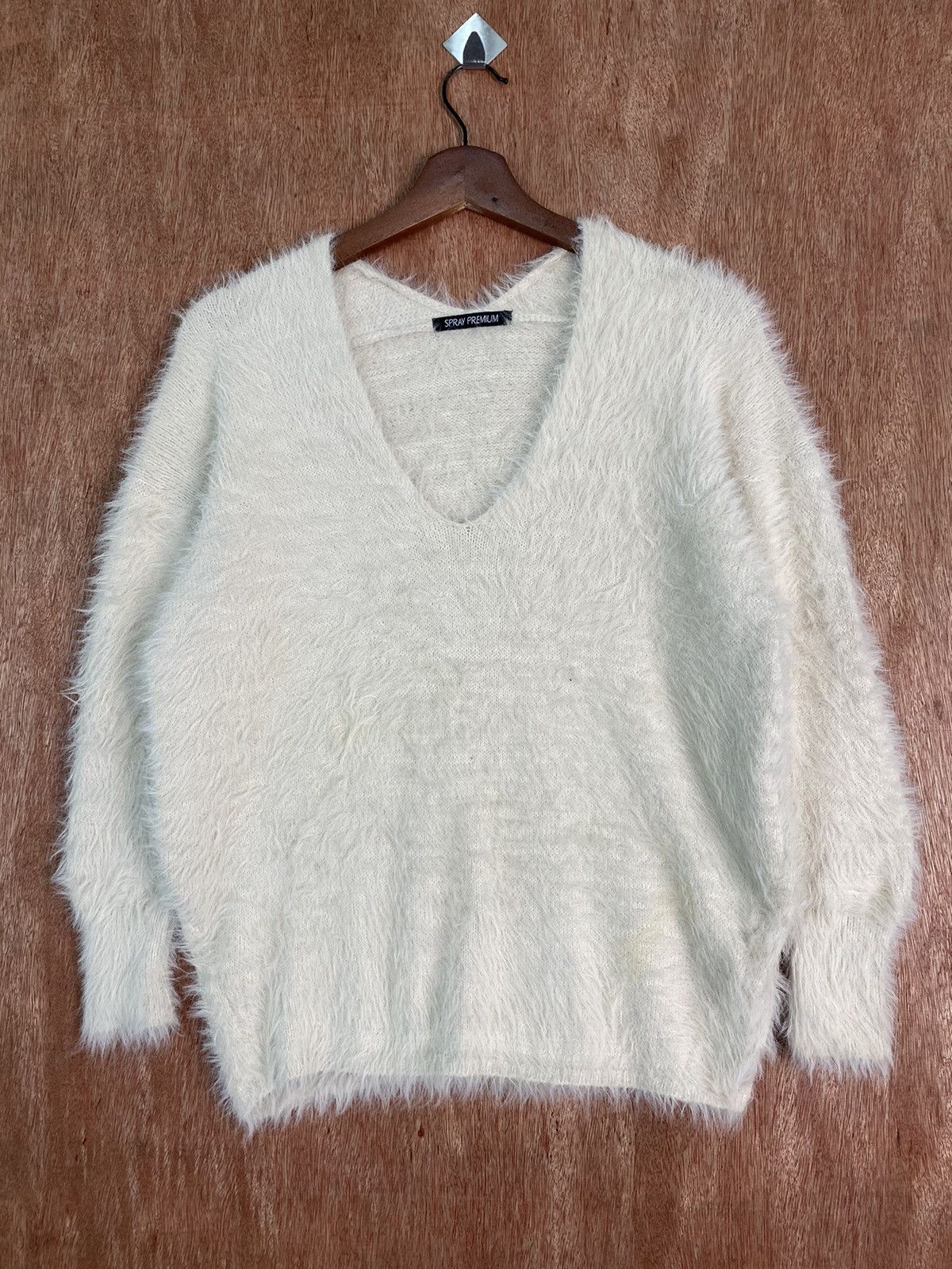 Homespun Knitwear × Japanese Brand DLS Spray Premium Shag Shaggy Fur Mohair Knitwear #BB598 Size M / US 6-8 / IT 42-44 - 1 Thumbnail