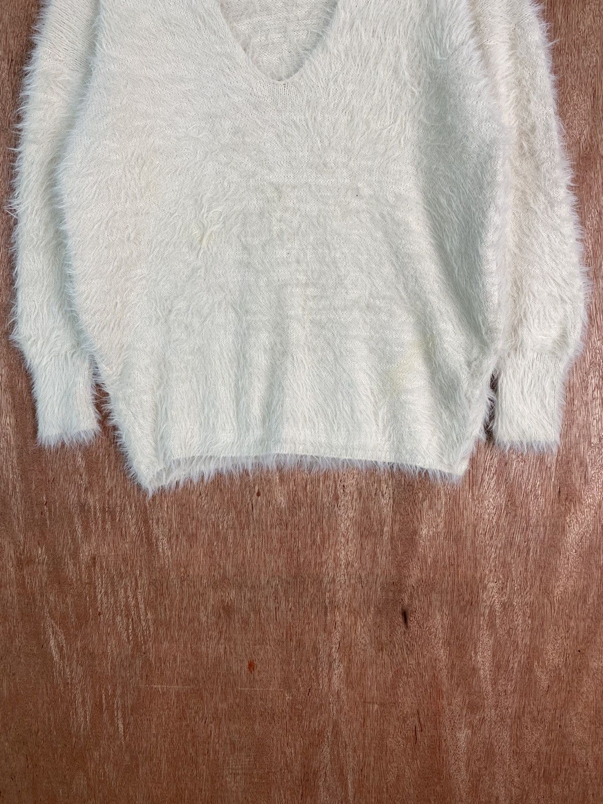 Homespun Knitwear × Japanese Brand DLS Spray Premium Shag Shaggy Fur Mohair Knitwear #BB598 Size M / US 6-8 / IT 42-44 - 3 Thumbnail