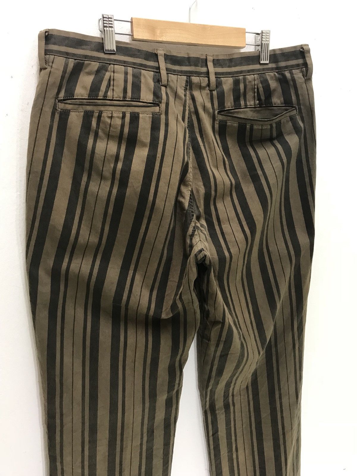 Japanese Brand Made in Japan Blue Way Striped Pant Jailer Regular Size US 33 - 6 Thumbnail