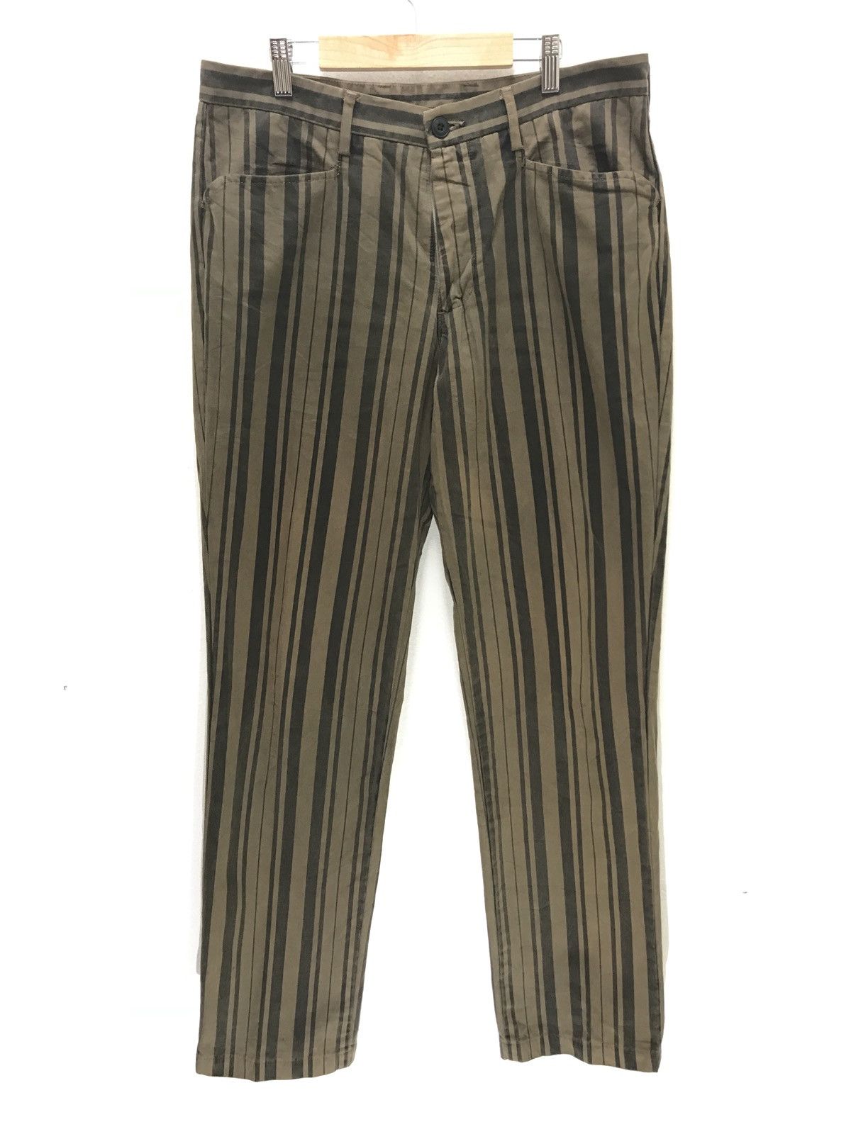 Japanese Brand Made in Japan Blue Way Striped Pant Jailer Regular Size US 33 - 1 Thumbnail