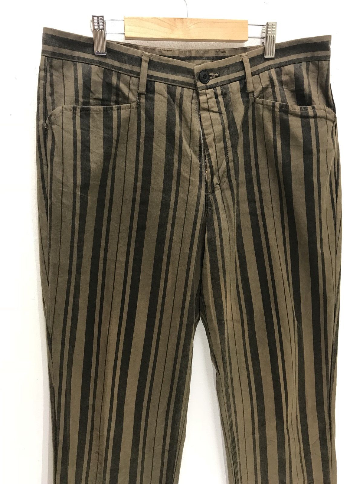 Japanese Brand Made in Japan Blue Way Striped Pant Jailer Regular Size US 33 - 3 Thumbnail