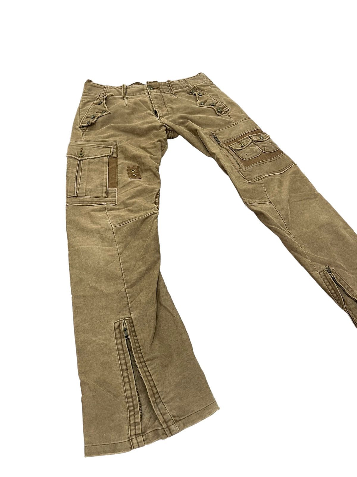 Japanese Brand Flare Cargo Moleskin Scheme Warriors Multi Pockets 4🟦4 Size US 30 / EU 46 - 1 Thumbnail
