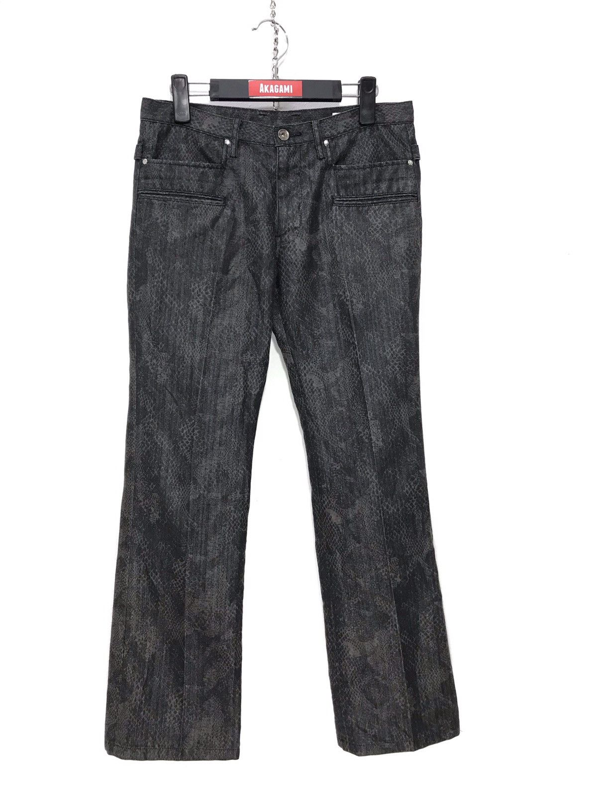 パンツ semantic design python coated pants Semantic Design Python Full Patterns Low Rise Pant Slim 34🟦