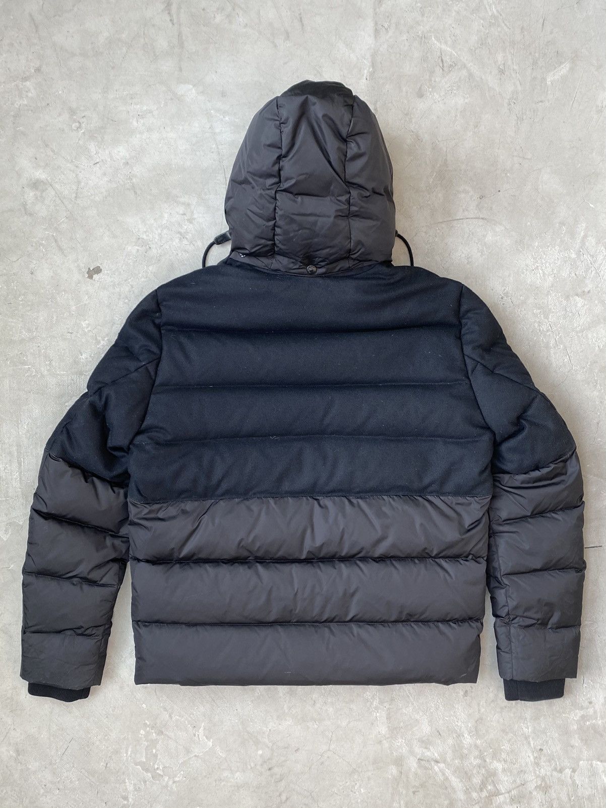 Moncler Moncler Tonal Wool & Nylon Quilted Down Jacket Size US L / EU 52-54 / 3 - 2 Thumbnail