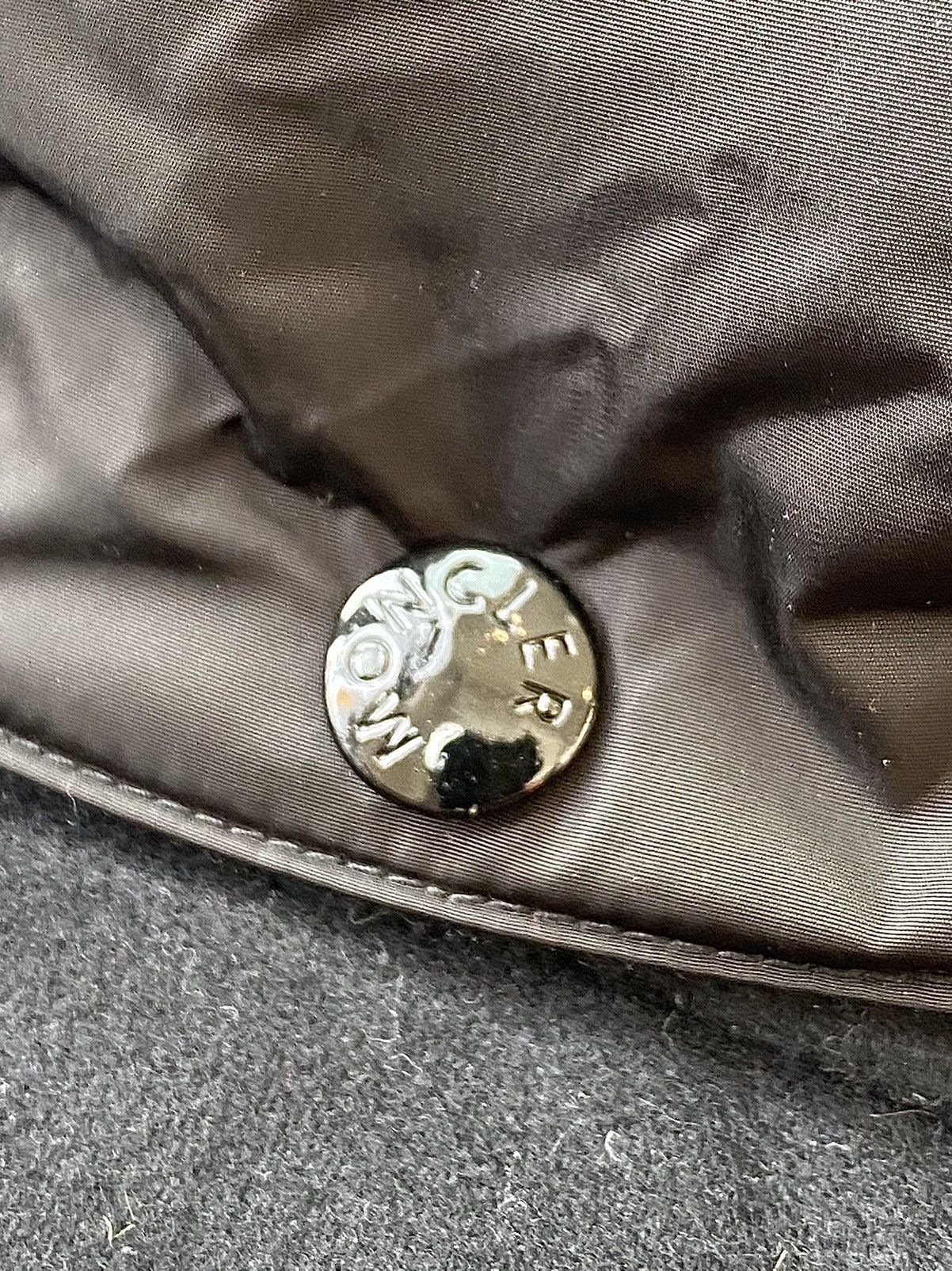 Moncler Moncler Tonal Wool & Nylon Quilted Down Jacket Size US L / EU 52-54 / 3 - 12 Thumbnail