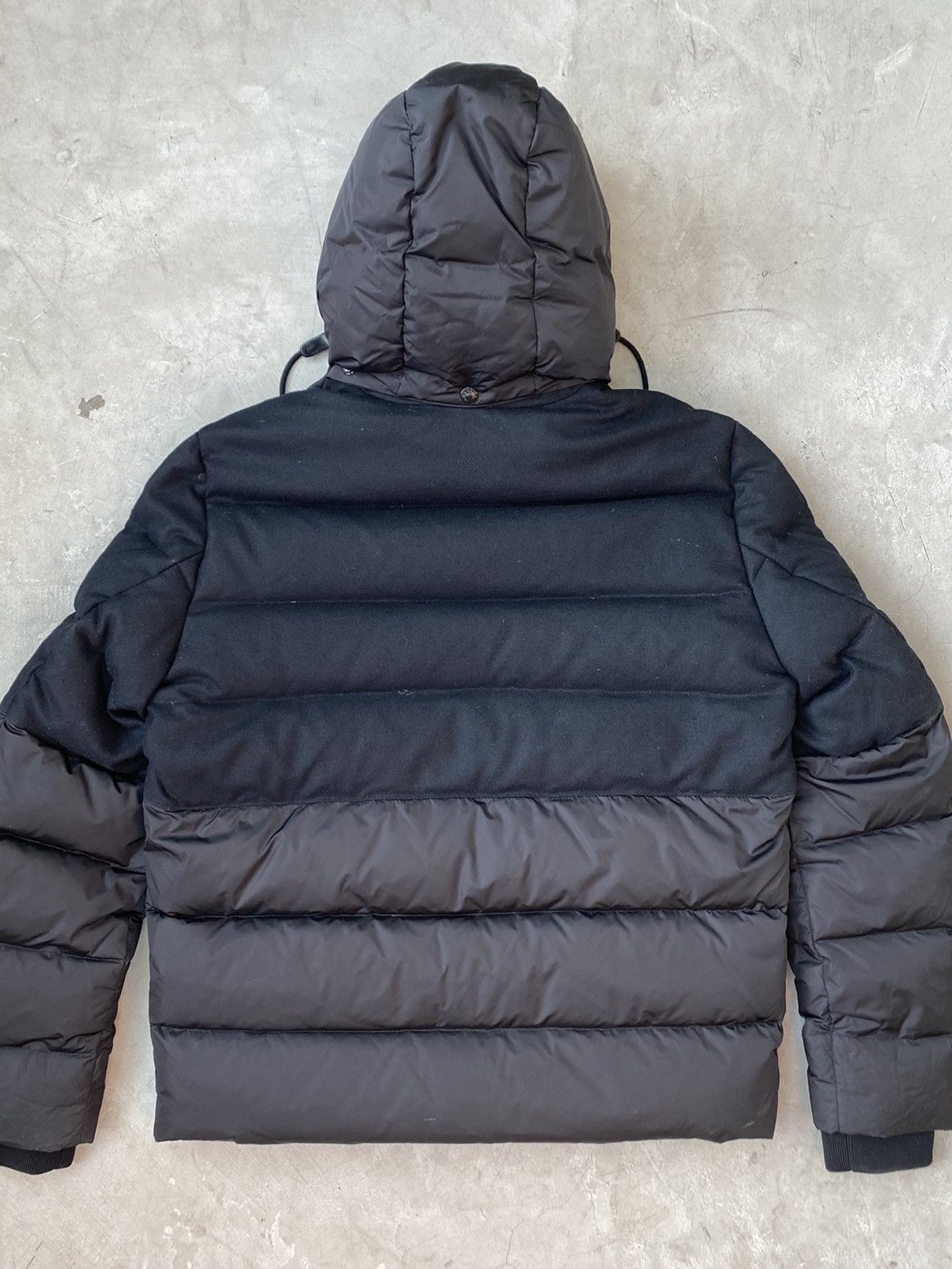 Moncler Moncler Tonal Wool & Nylon Quilted Down Jacket Size US L / EU 52-54 / 3 - 11 Thumbnail