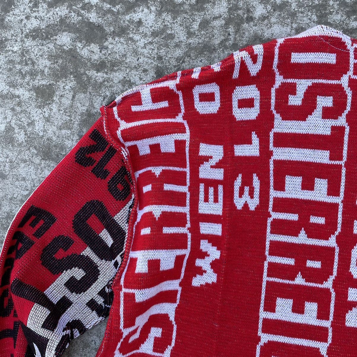 Vintage Vintage Custom Knit Sweater Rework Upcycling Football Scarf Size M / US 6-8 / IT 42-44 - 11 Thumbnail