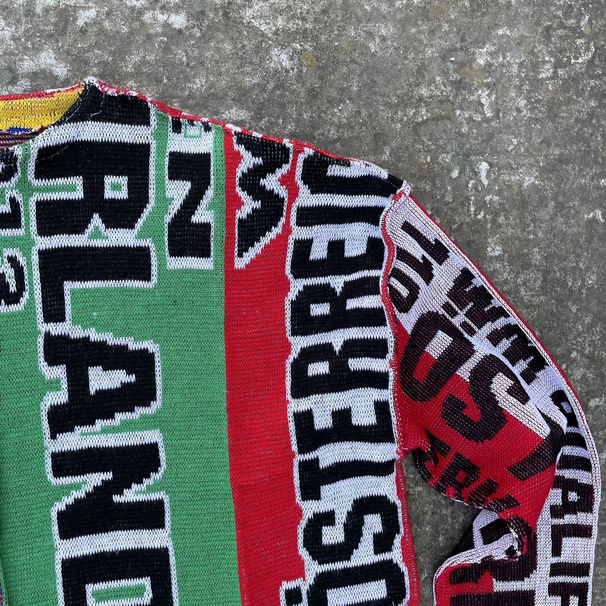 Vintage Vintage Custom Knit Sweater Rework Upcycling Football Scarf Size M / US 6-8 / IT 42-44 - 6 Thumbnail