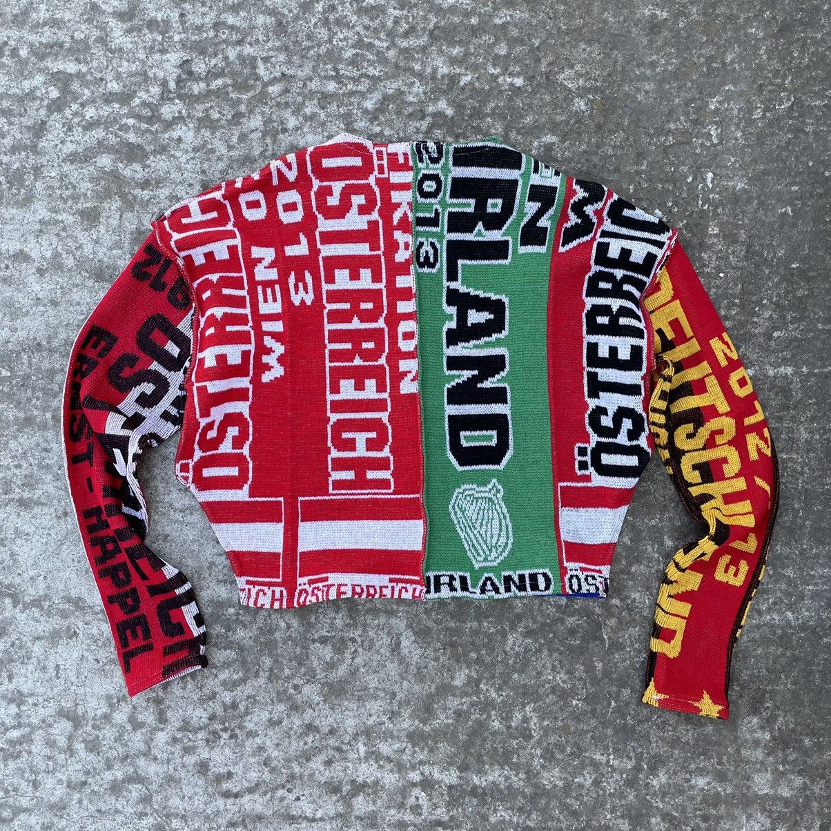 Vintage Vintage Custom Knit Sweater Rework Upcycling Football Scarf Size M / US 6-8 / IT 42-44 - 2 Thumbnail