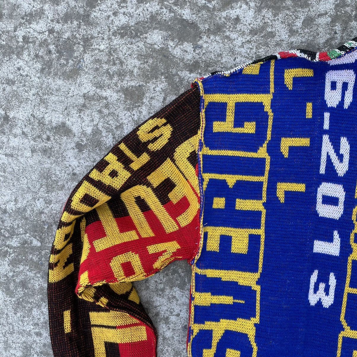 Vintage Vintage Custom Knit Sweater Rework Upcycling Football Scarf Size M / US 6-8 / IT 42-44 - 8 Thumbnail
