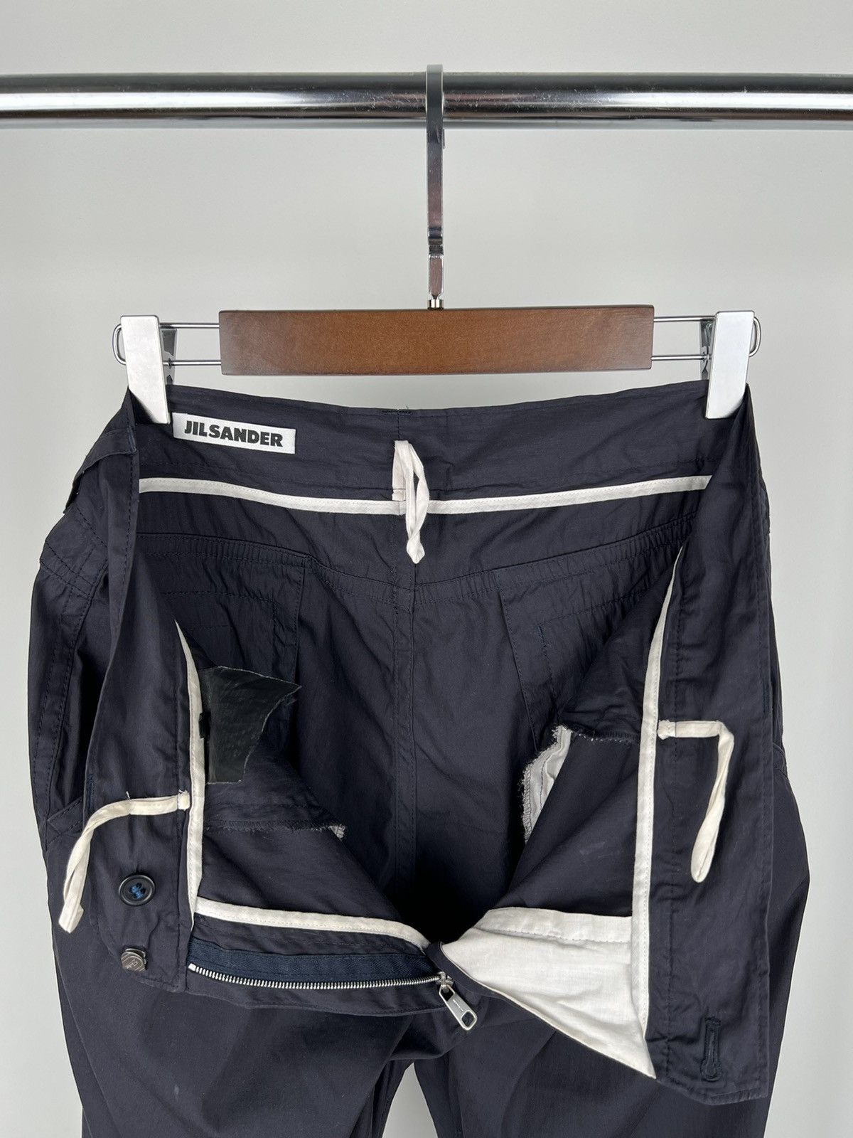 Jil Sander Jil Sander Nylon Navy Pants Size 26" / US 2 / IT 38 - 10 Thumbnail