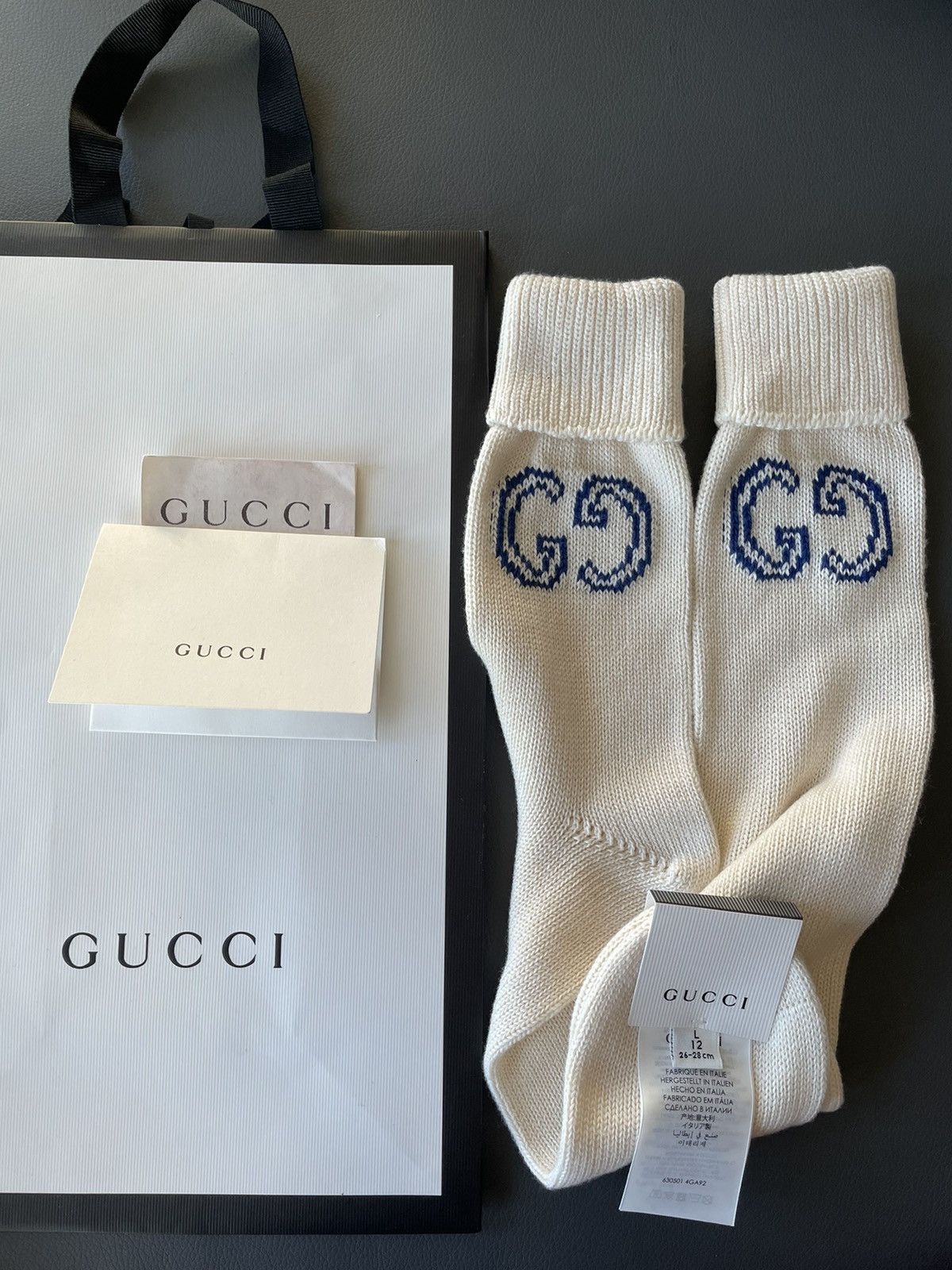 Gucci Iconic Limited Edition Rare Brand New GG Logo Socks Size ONE SIZE - 3 Thumbnail