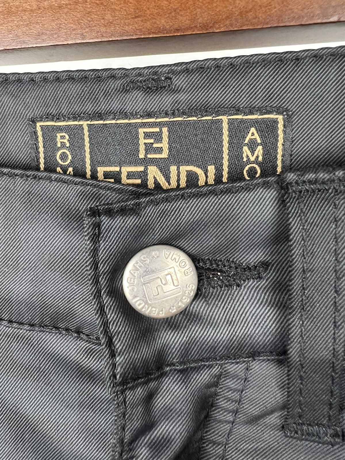 Fendi Vintage Fendi Black Monogram Nylon Pants Size 28" / US 6 / IT 42 - 10 Thumbnail