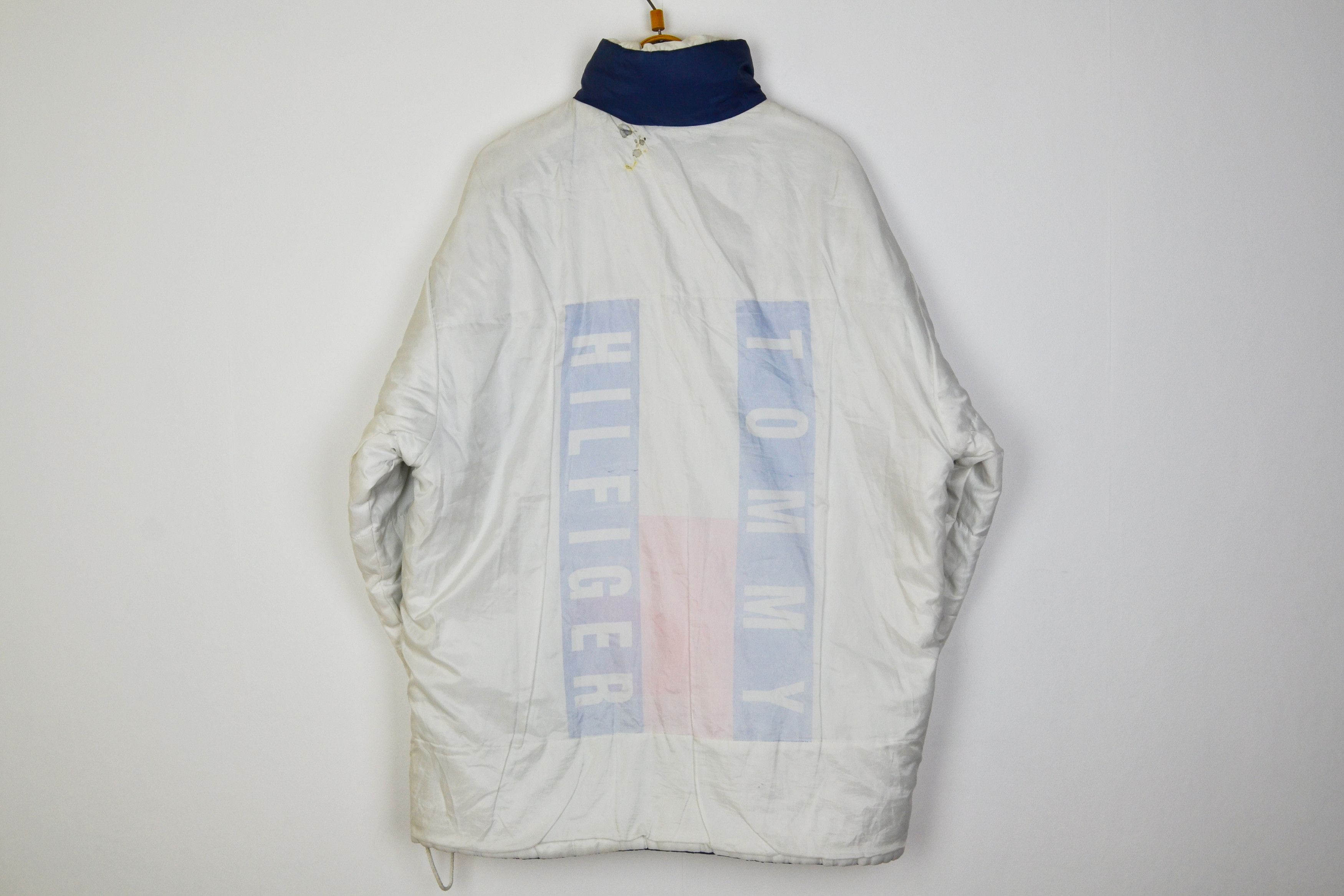 Tommy Hilfiger 🔴 Tommy Hilfiger Jacket Warm Coat Oversize Big Logo White Size US XL / EU 56 / 4 - 3 Thumbnail
