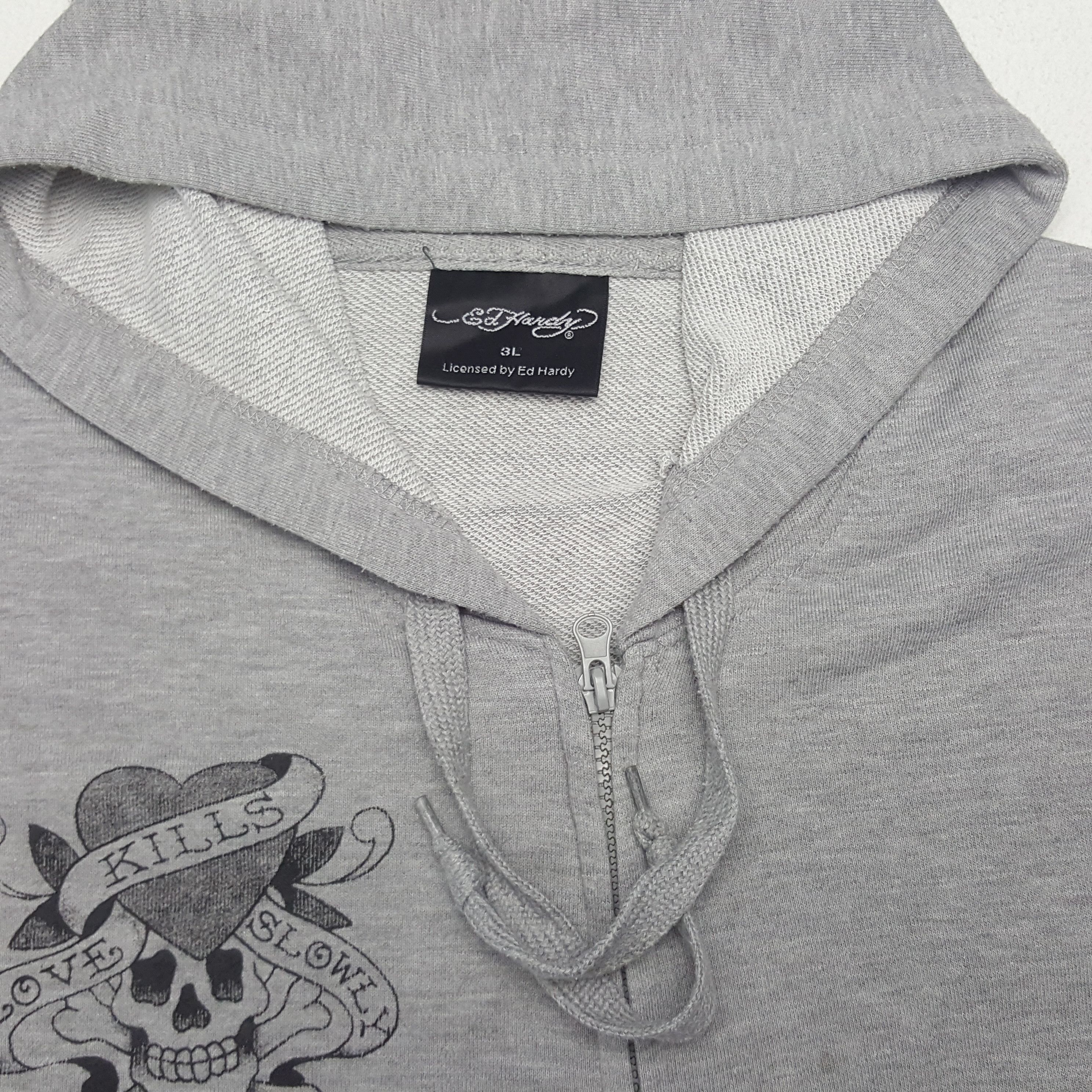 Christian Audigier × Ed Hardy × Vintage Ed Hardy x Christian Audigier Skull Zipper Jacket Hoodies Size US L / EU 52-54 / 3 - 5 Thumbnail