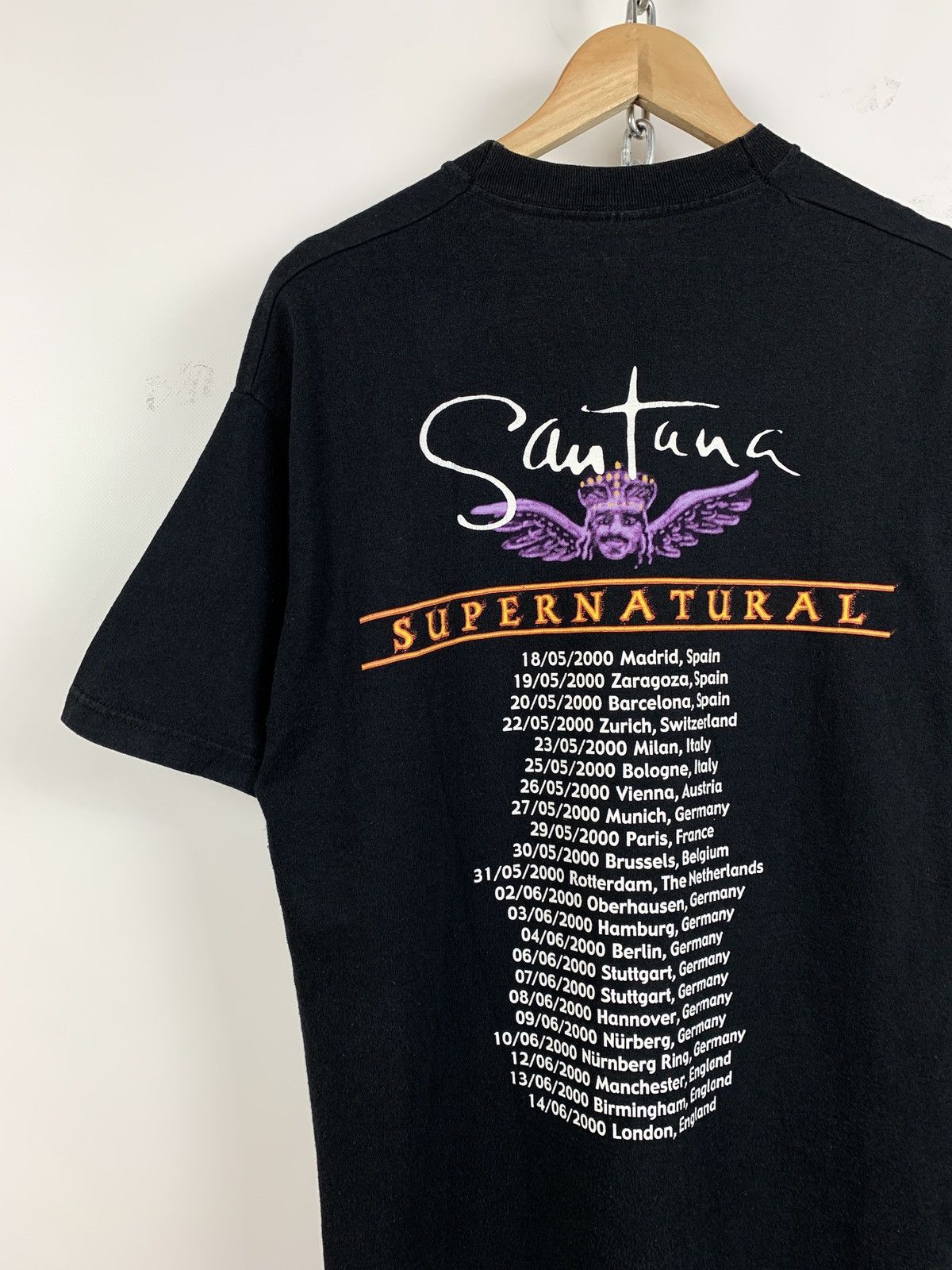 Band Tees 1999 Vintage Carlos Santana Supernatural Tour T-Shirt Size US M / EU 48-50 / 2 - 5 Thumbnail