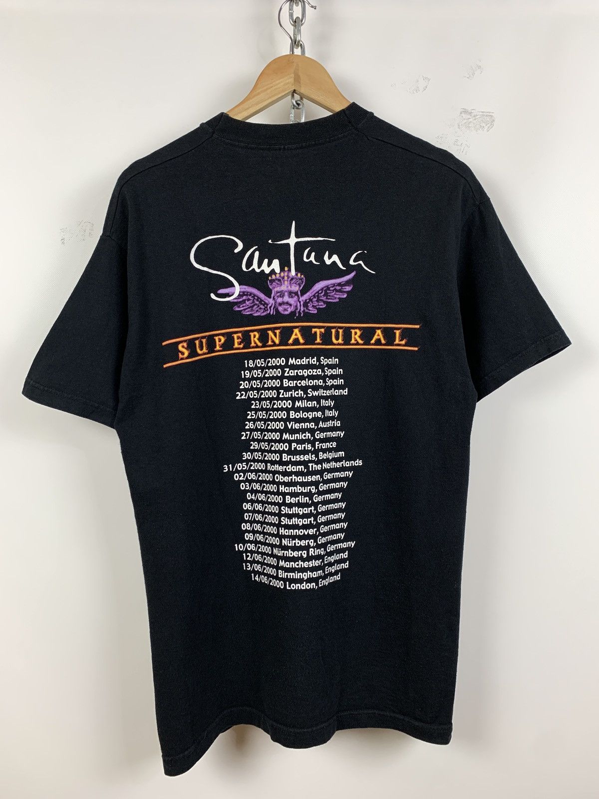 Band Tees 1999 Vintage Carlos Santana Supernatural Tour T-Shirt Size US M / EU 48-50 / 2 - 2 Thumbnail