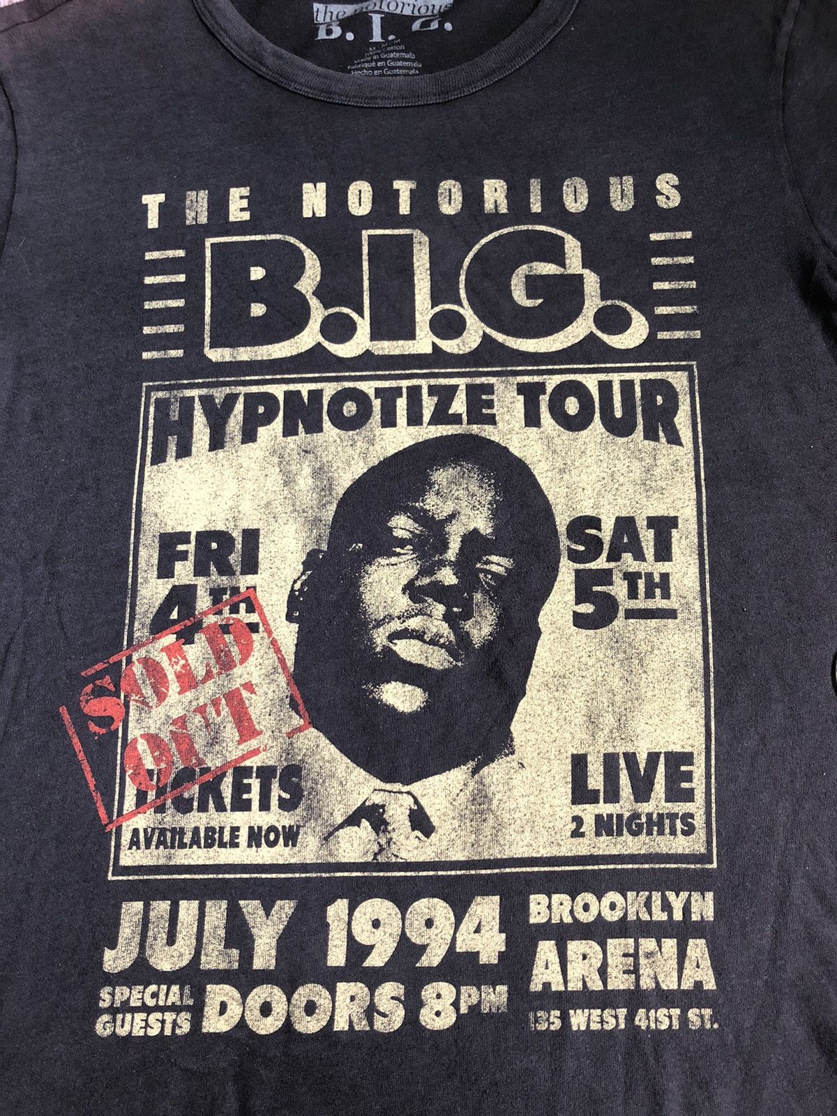 Band Tees × Rap Tees THE NOTORIOUS B.I.G SOLD OUT TICKETS 1994 REPRO SHIRT Size US L / EU 52-54 / 3 - 2 Thumbnail