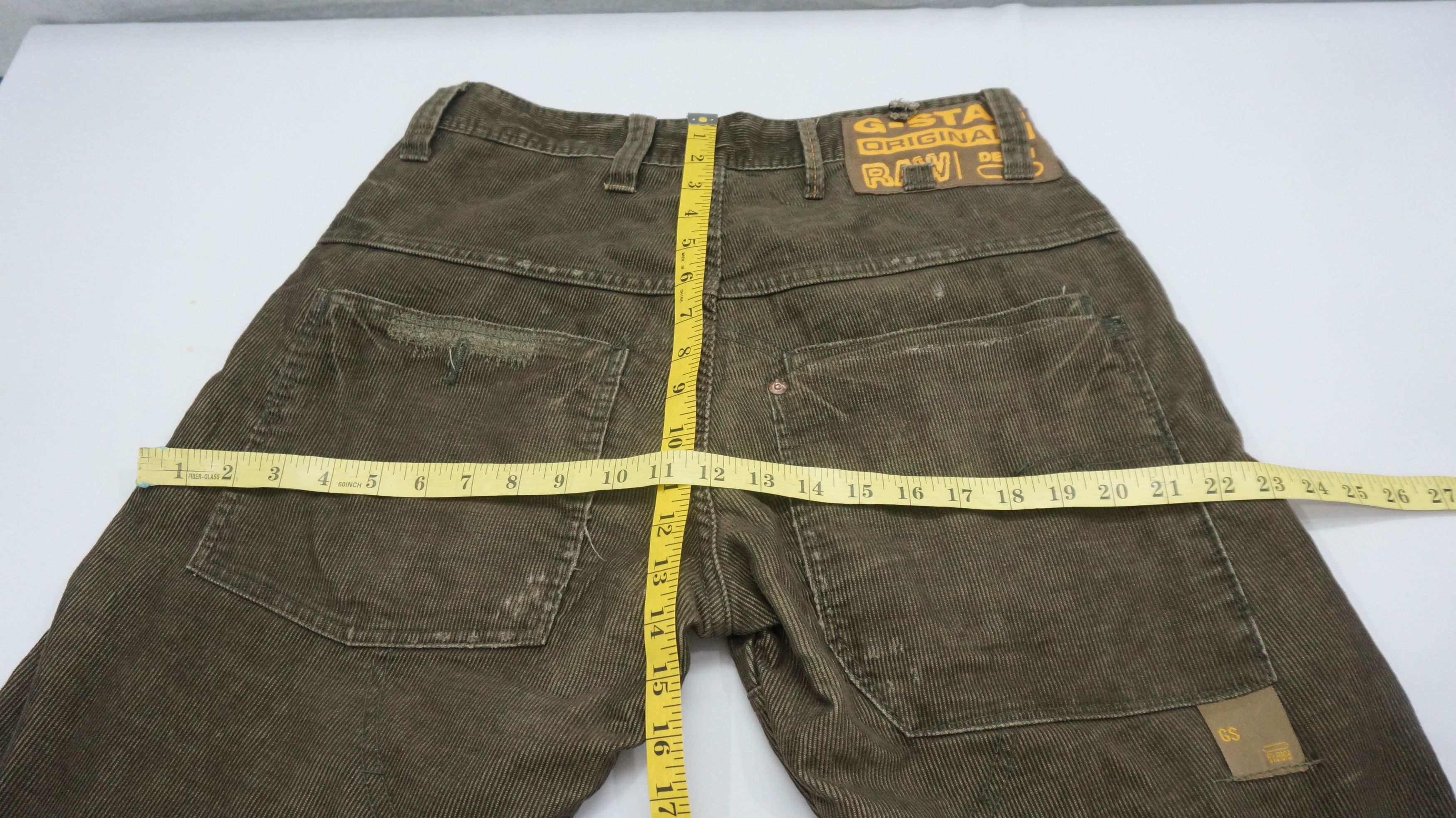 Designer × G-Star 🔥 G STAR RAW Twisted Leg Corduroy Pants Dark Olive Size US 32 / EU 48 - 16 Thumbnail