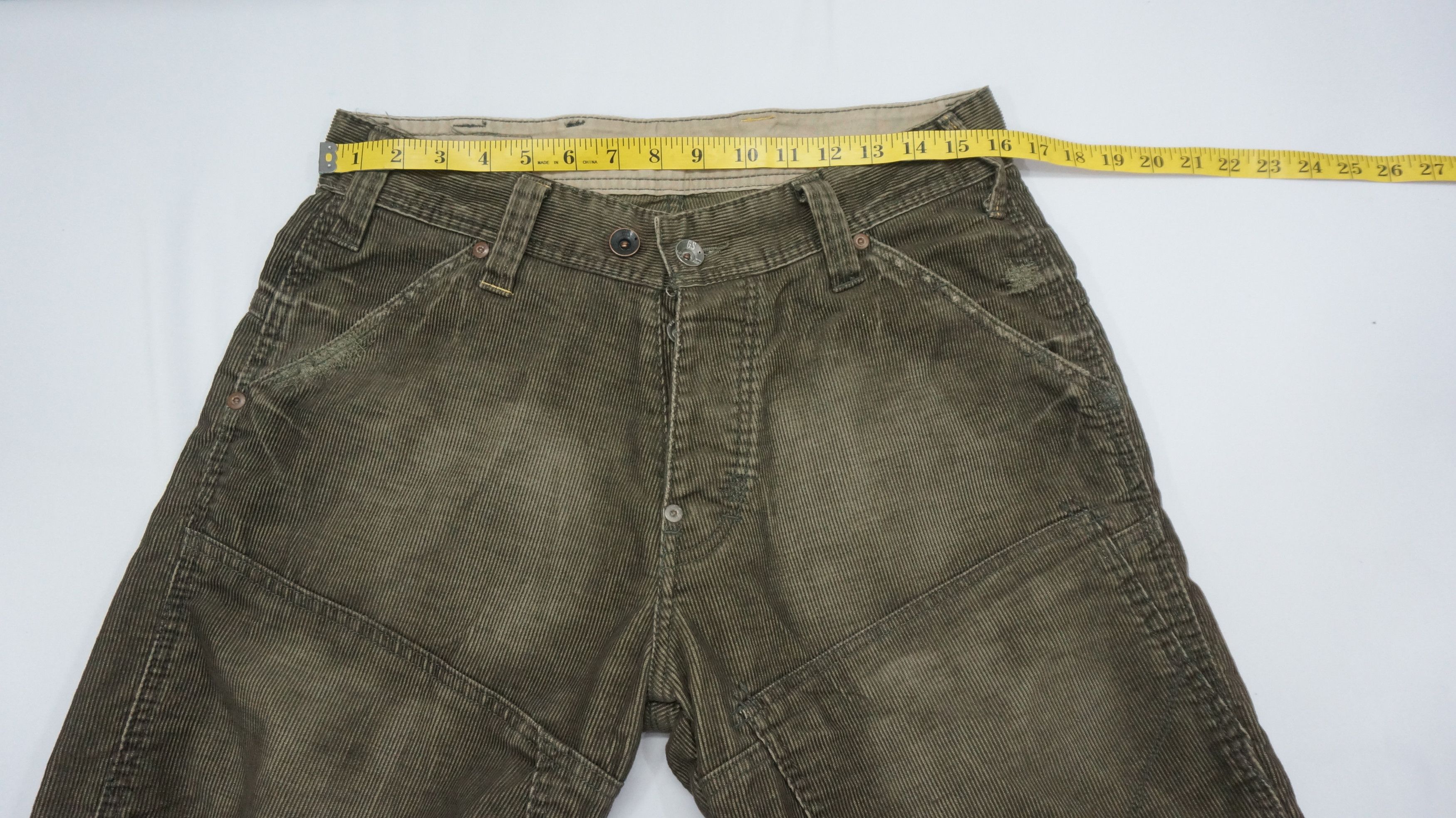 Designer × G-Star 🔥 G STAR RAW Twisted Leg Corduroy Pants Dark Olive Size US 32 / EU 48 - 12 Thumbnail