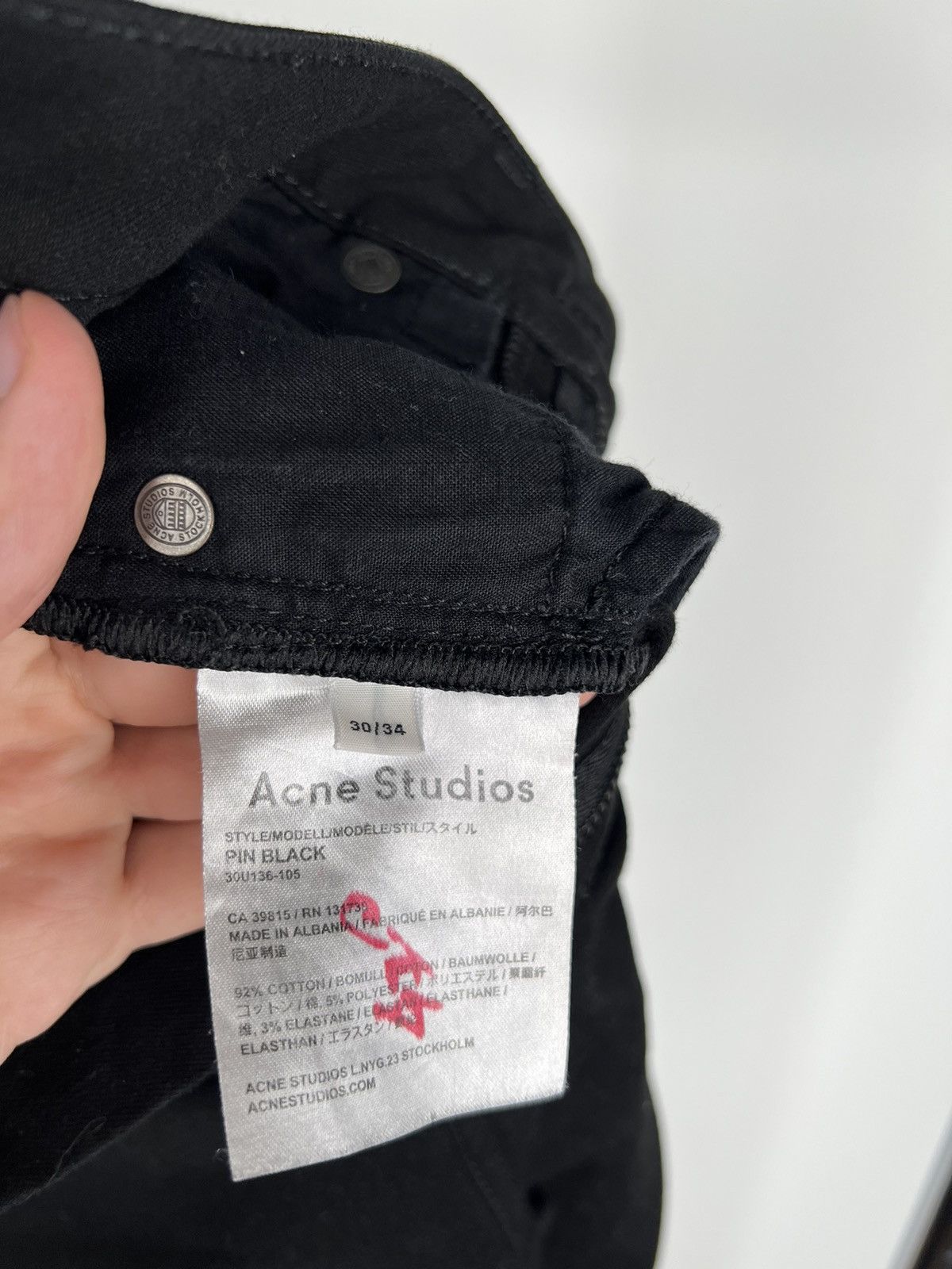 Acne Studios Acne Studios Pin Black Denim Pants Size US 30 / EU 46 - 12 Thumbnail