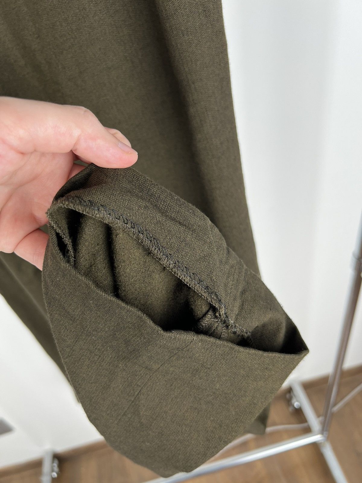 Dirk Bikkembergs Bikkembergs Vintage Viscose Pants Khaki Olive Green Trousers Size US 30 / EU 46 - 15 Thumbnail