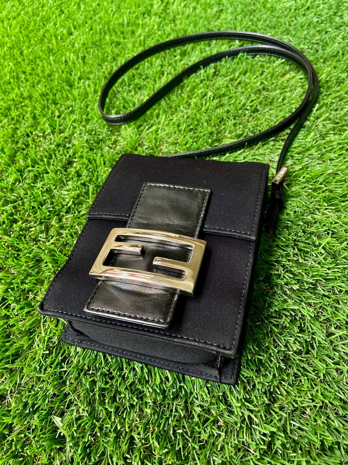 Fendi Fendi Zucca Pattern Mini Shoulder Bag Pochette Black | Grailed