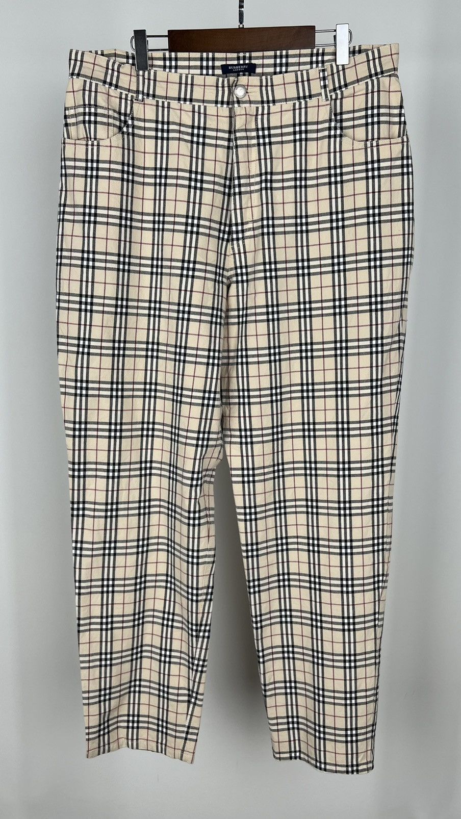shop official online sale Vintage Burberry London Nova Check Pants