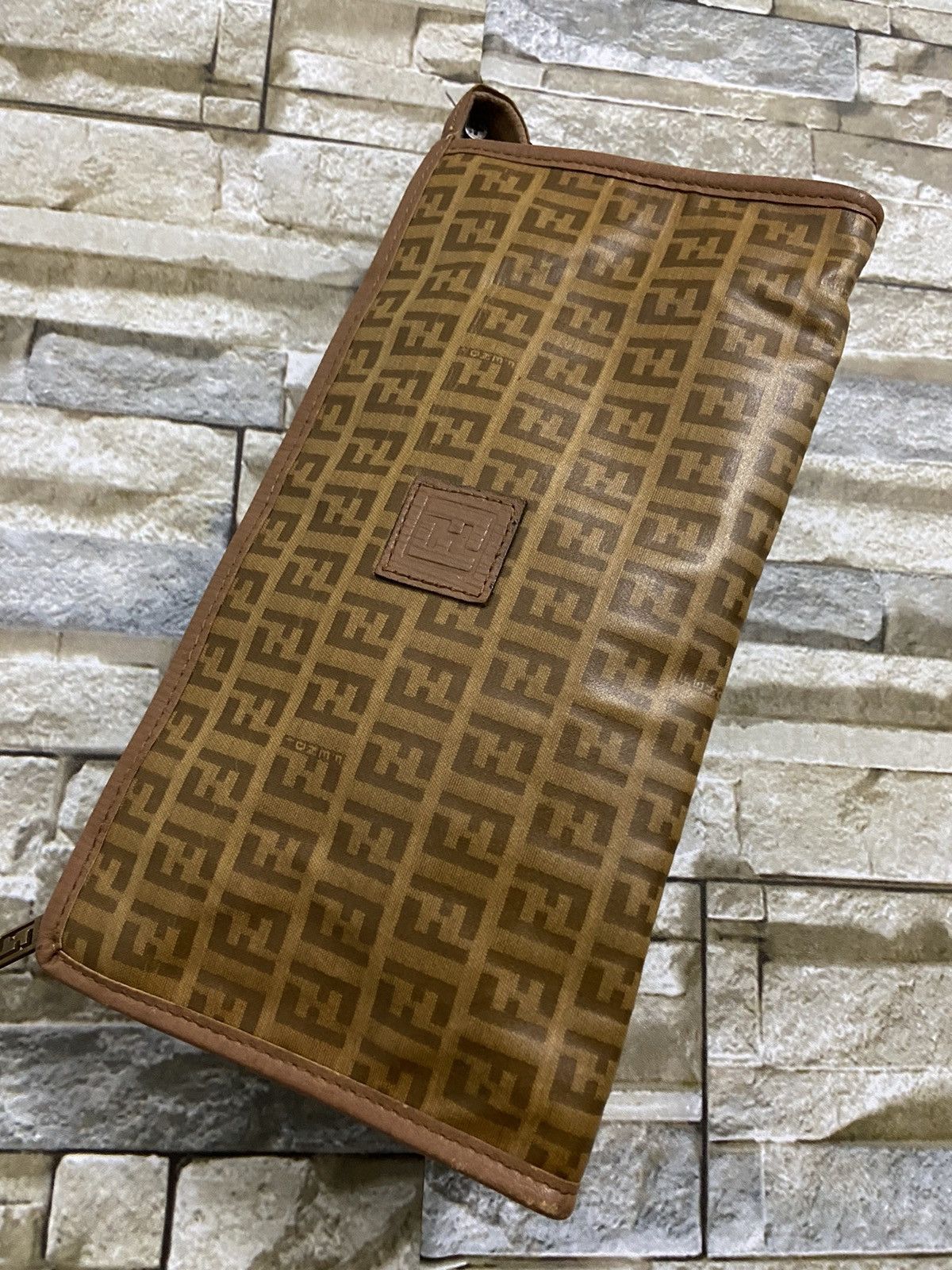 Fendi Fendi Zucca Coated Canvas Toiletry Clutch Bag Size ONE SIZE - 16 Thumbnail
