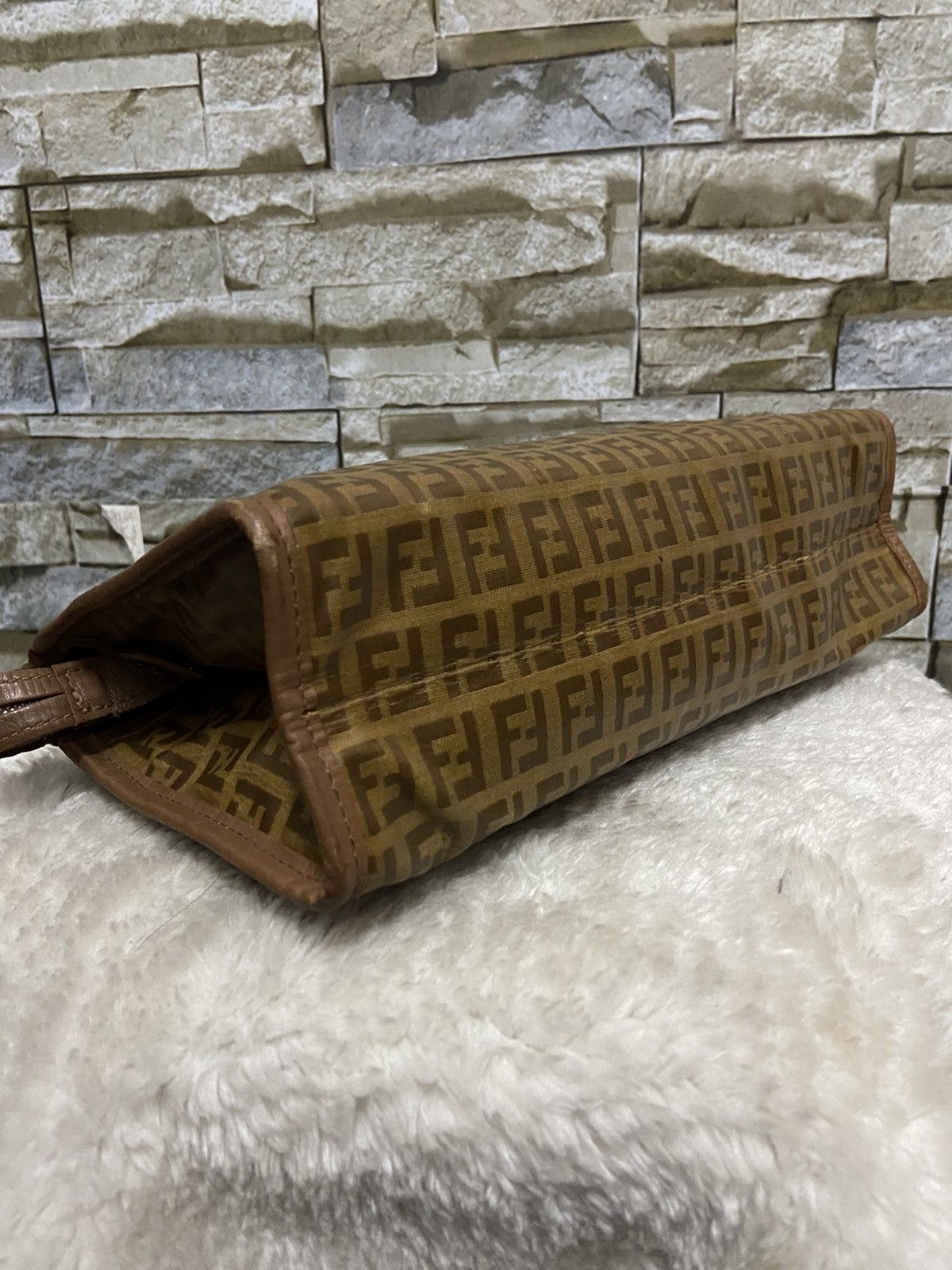 Fendi Fendi Zucca Coated Canvas Toiletry Clutch Bag Size ONE SIZE - 8 Thumbnail