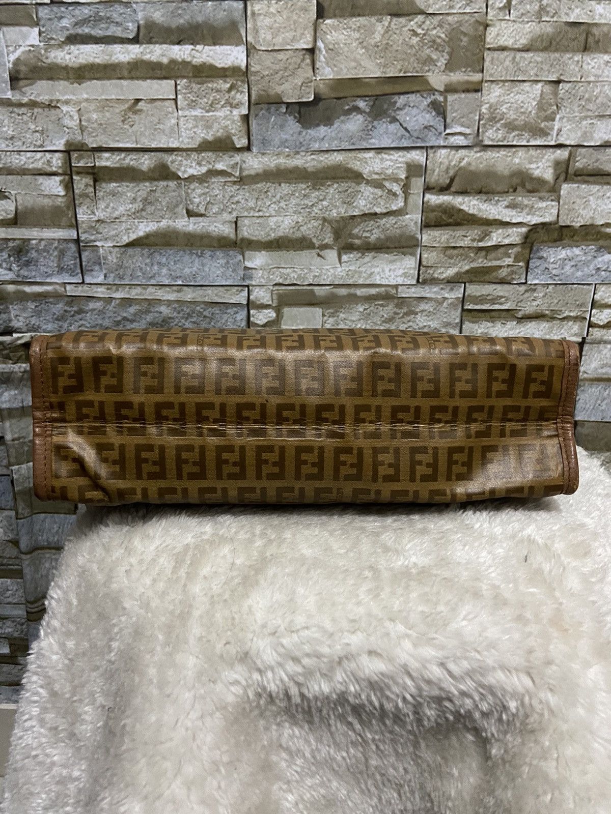 Fendi Fendi Zucca Coated Canvas Toiletry Clutch Bag Size ONE SIZE - 11 Thumbnail