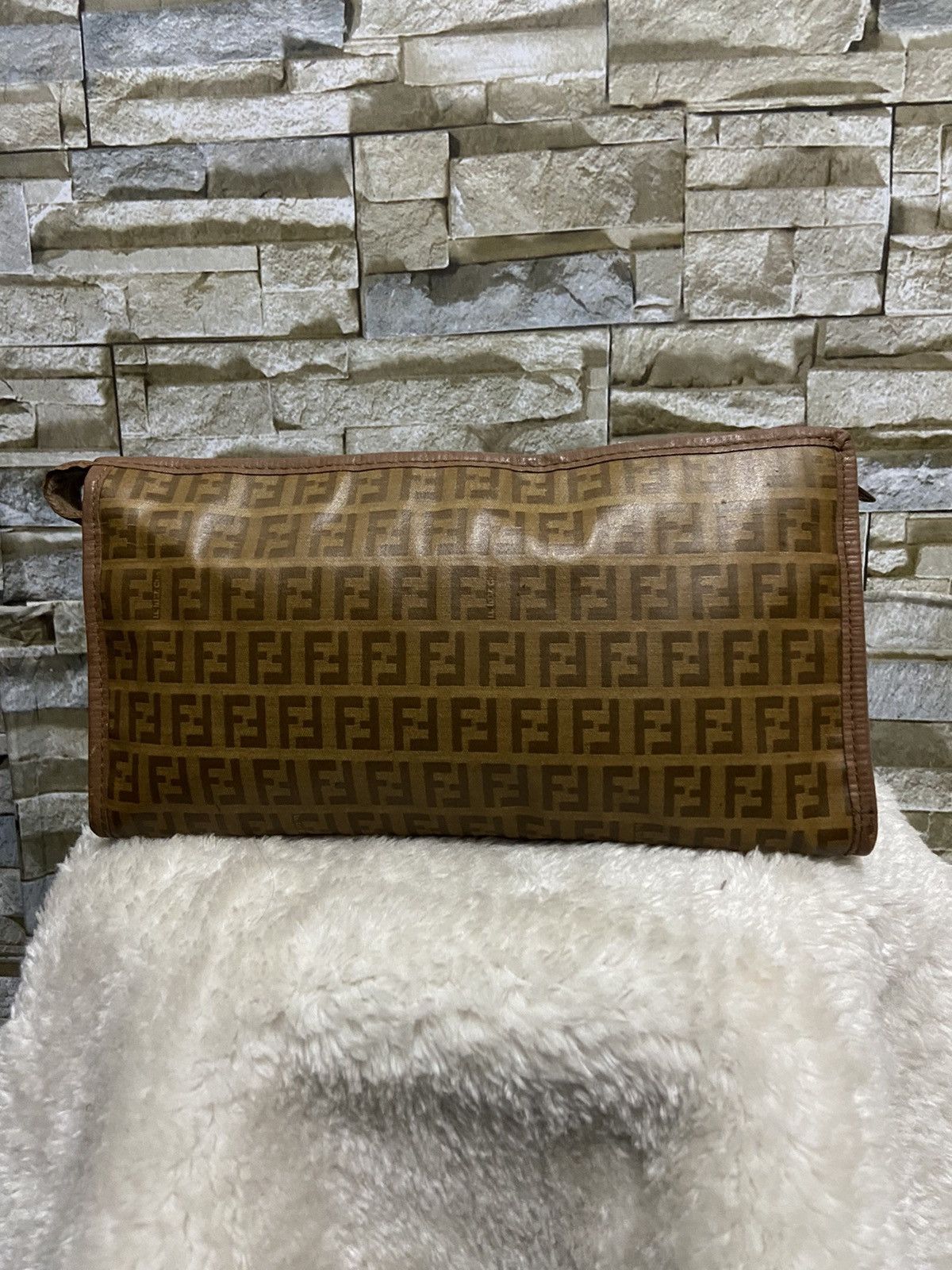 Fendi Fendi Zucca Coated Canvas Toiletry Clutch Bag Size ONE SIZE - 6 Thumbnail