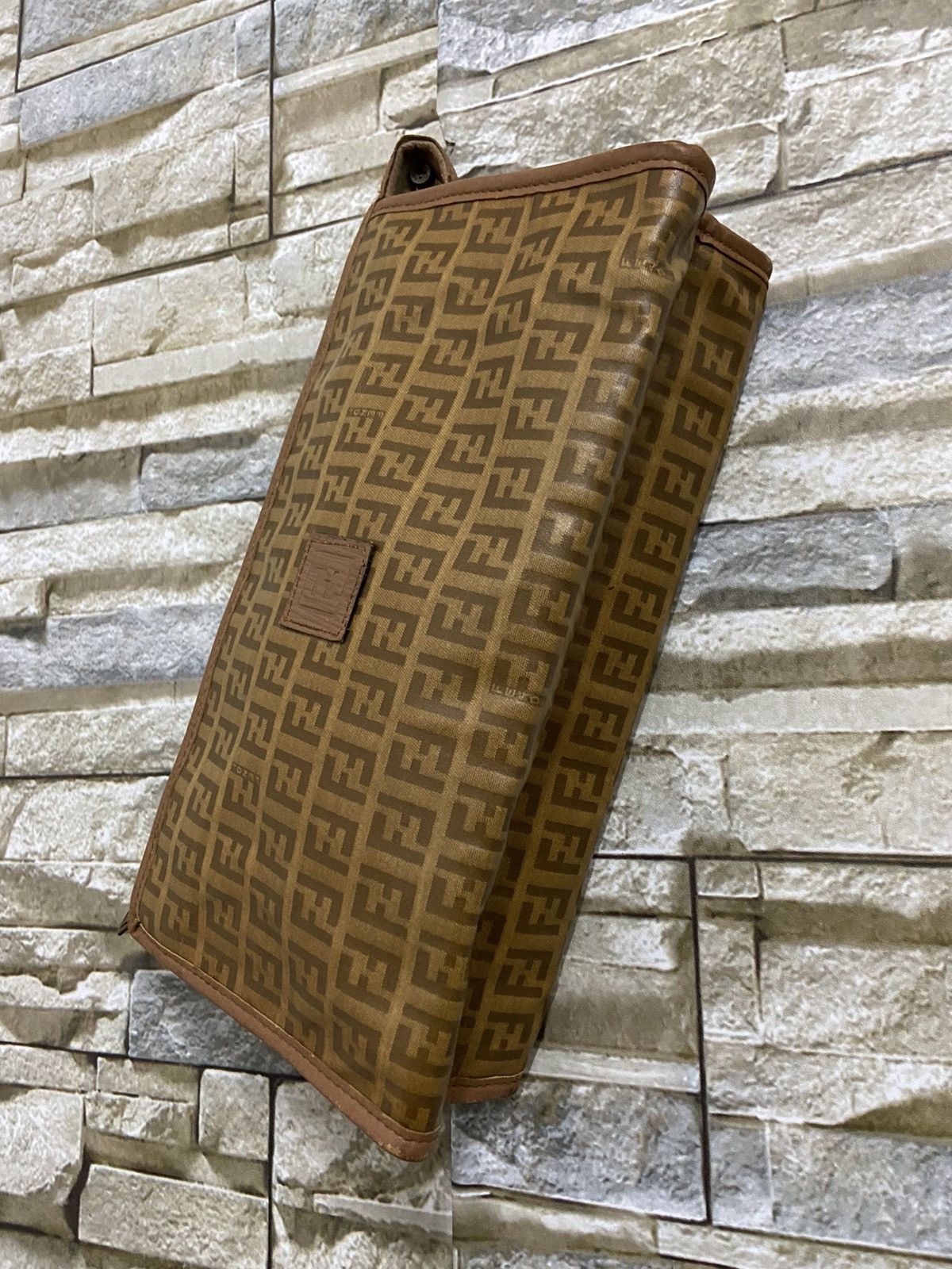 Fendi Fendi Zucca Coated Canvas Toiletry Clutch Bag Size ONE SIZE - 15 Thumbnail