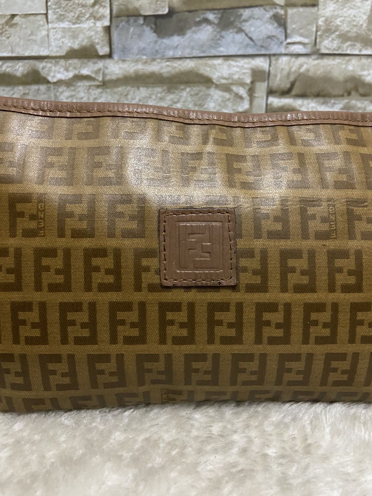 Fendi Fendi Zucca Coated Canvas Toiletry Clutch Bag Size ONE SIZE - 2 Thumbnail