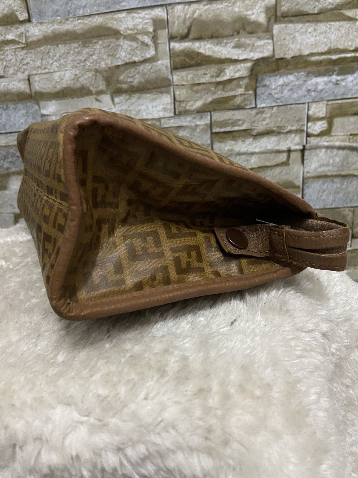 Fendi Fendi Zucca Coated Canvas Toiletry Clutch Bag Size ONE SIZE - 3 Thumbnail