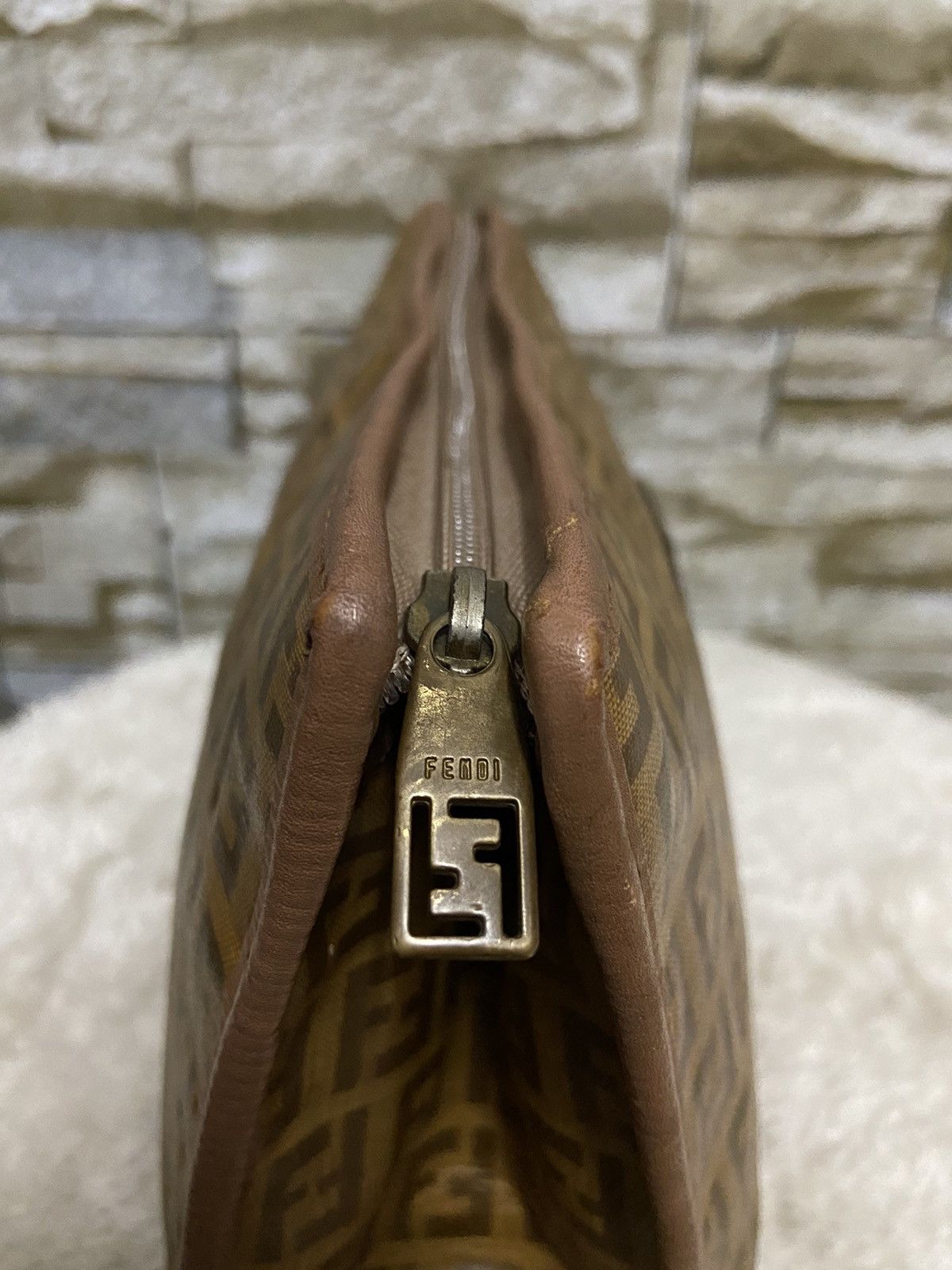 Fendi Fendi Zucca Coated Canvas Toiletry Clutch Bag Size ONE SIZE - 10 Thumbnail