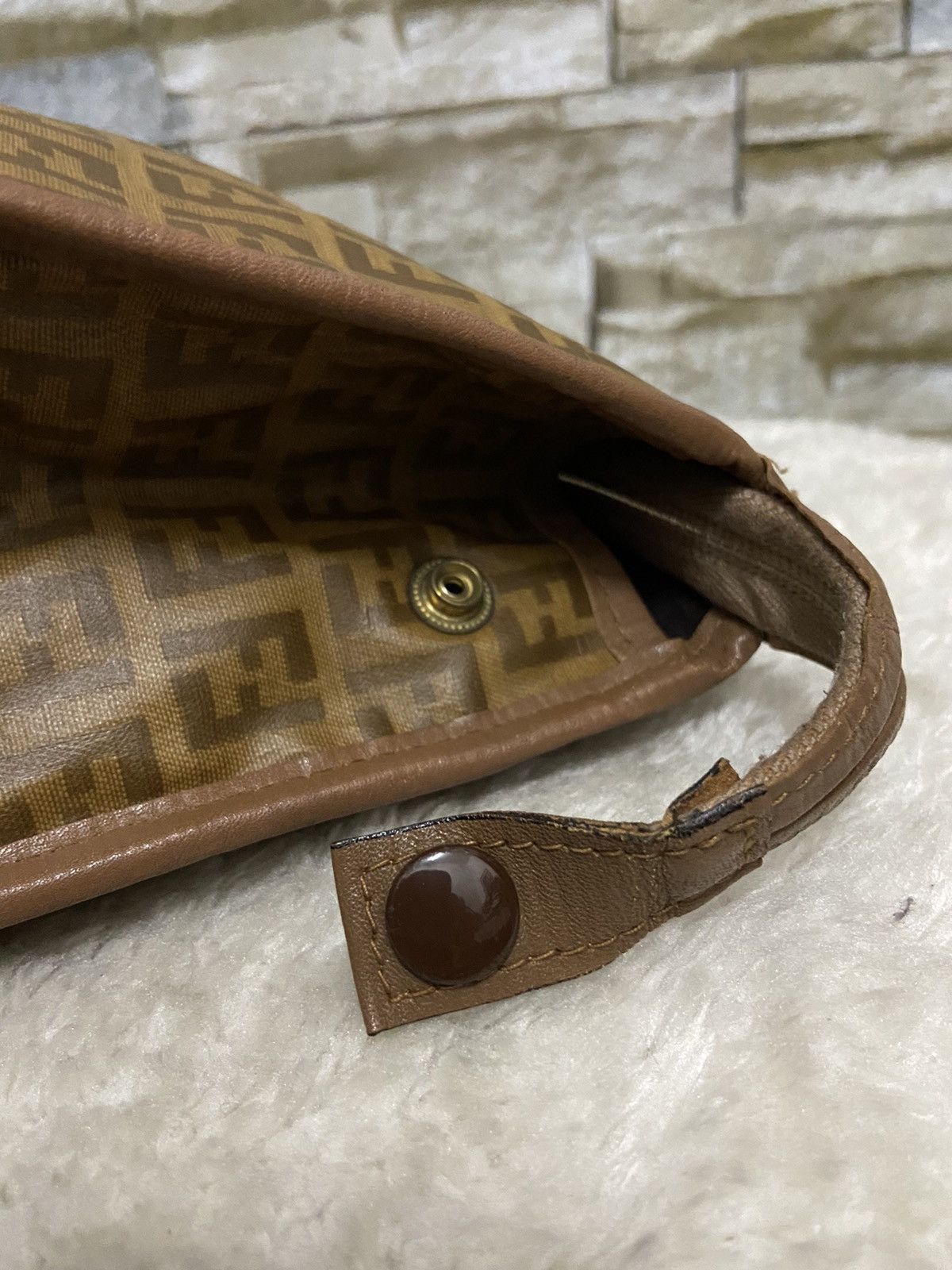 Fendi Fendi Zucca Coated Canvas Toiletry Clutch Bag Size ONE SIZE - 9 Thumbnail