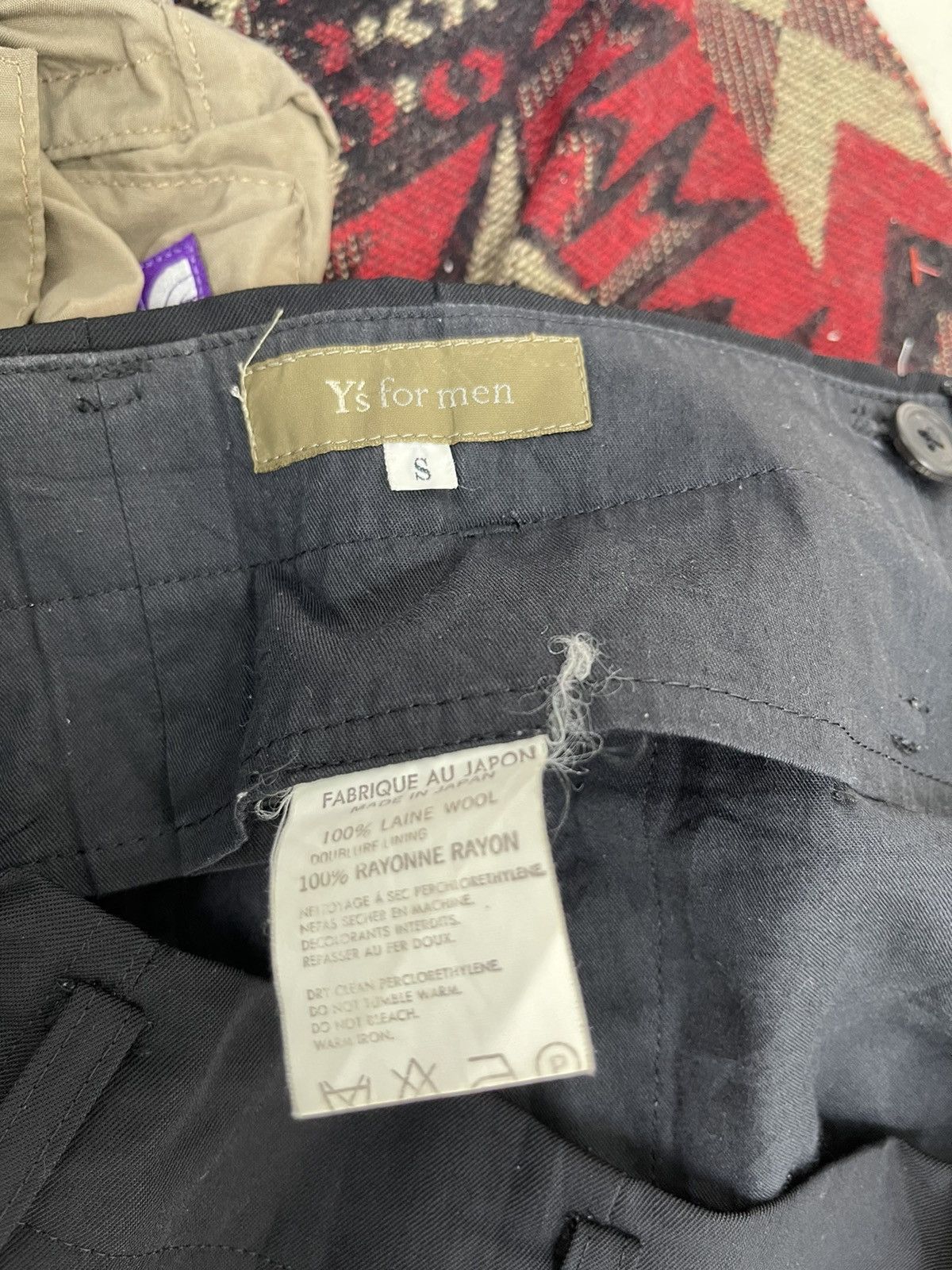 Yohji Yamamoto 🧛‍♀️Y’s for Men Wool Trouser Rayon Lining Loose 15🟦 Size US 30 / EU 46 - 11 Thumbnail