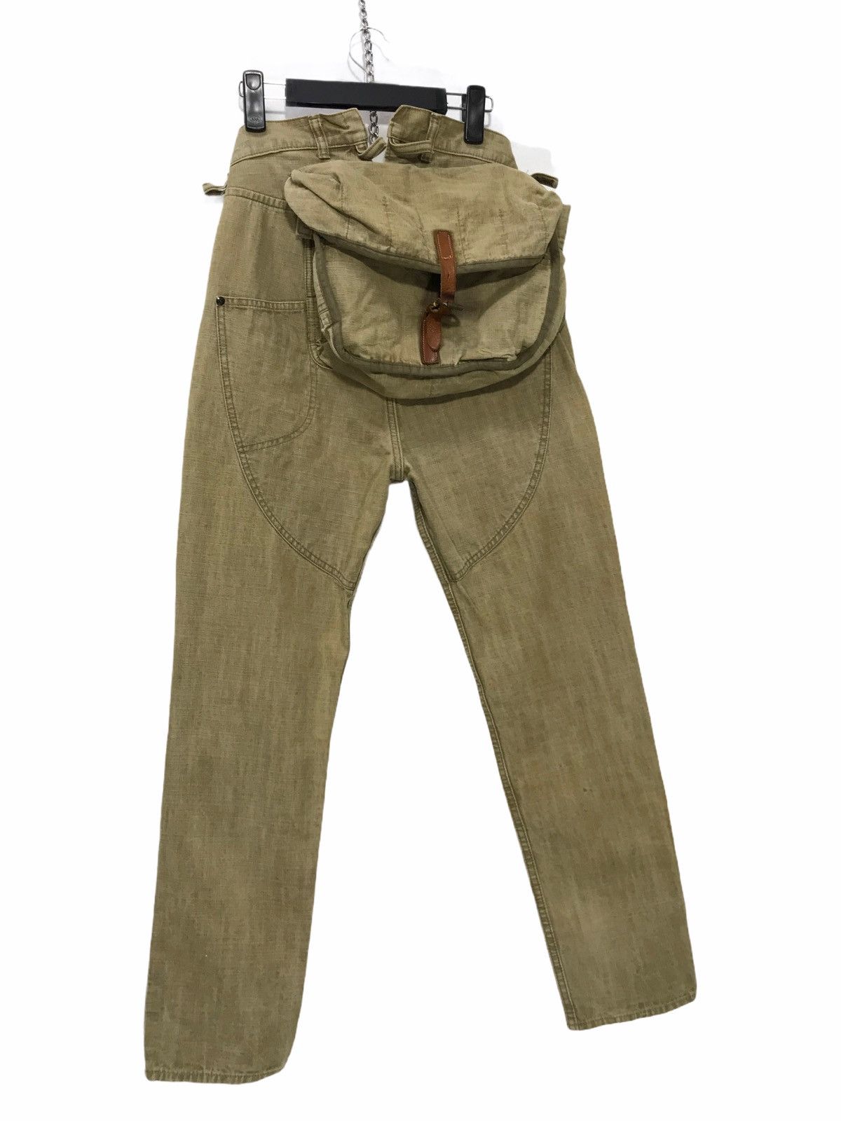 Japanese Brand ⚓️Rare Kapital Bulky Hunting Back Bag Pant Straight 3🟦5 Size US 30 / EU 46 - 2 Thumbnail