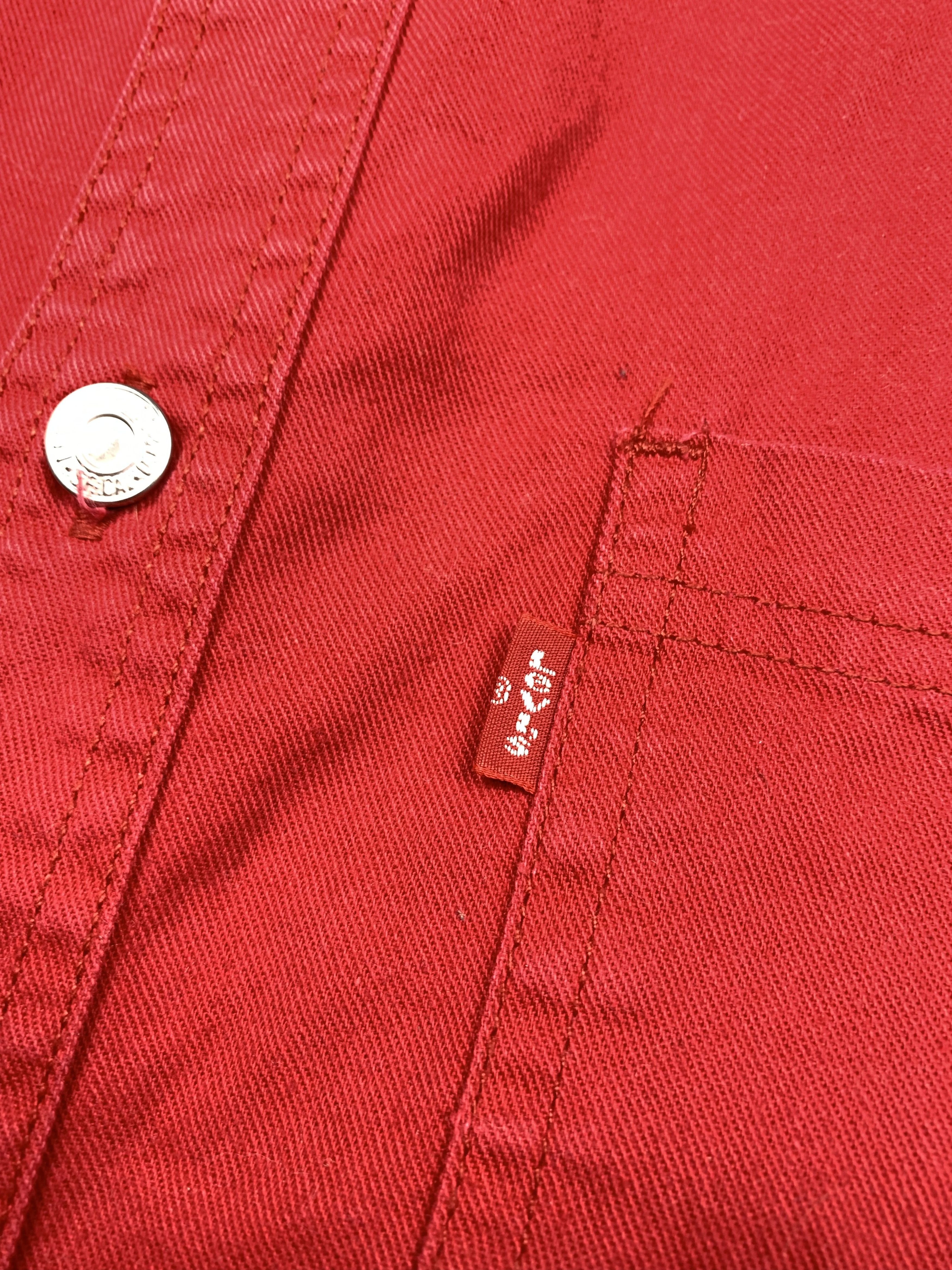 Levi's Levis 90s Vintage Mens Red Denim Shirt Size US M / EU 48-50 / 2 - 3 Thumbnail