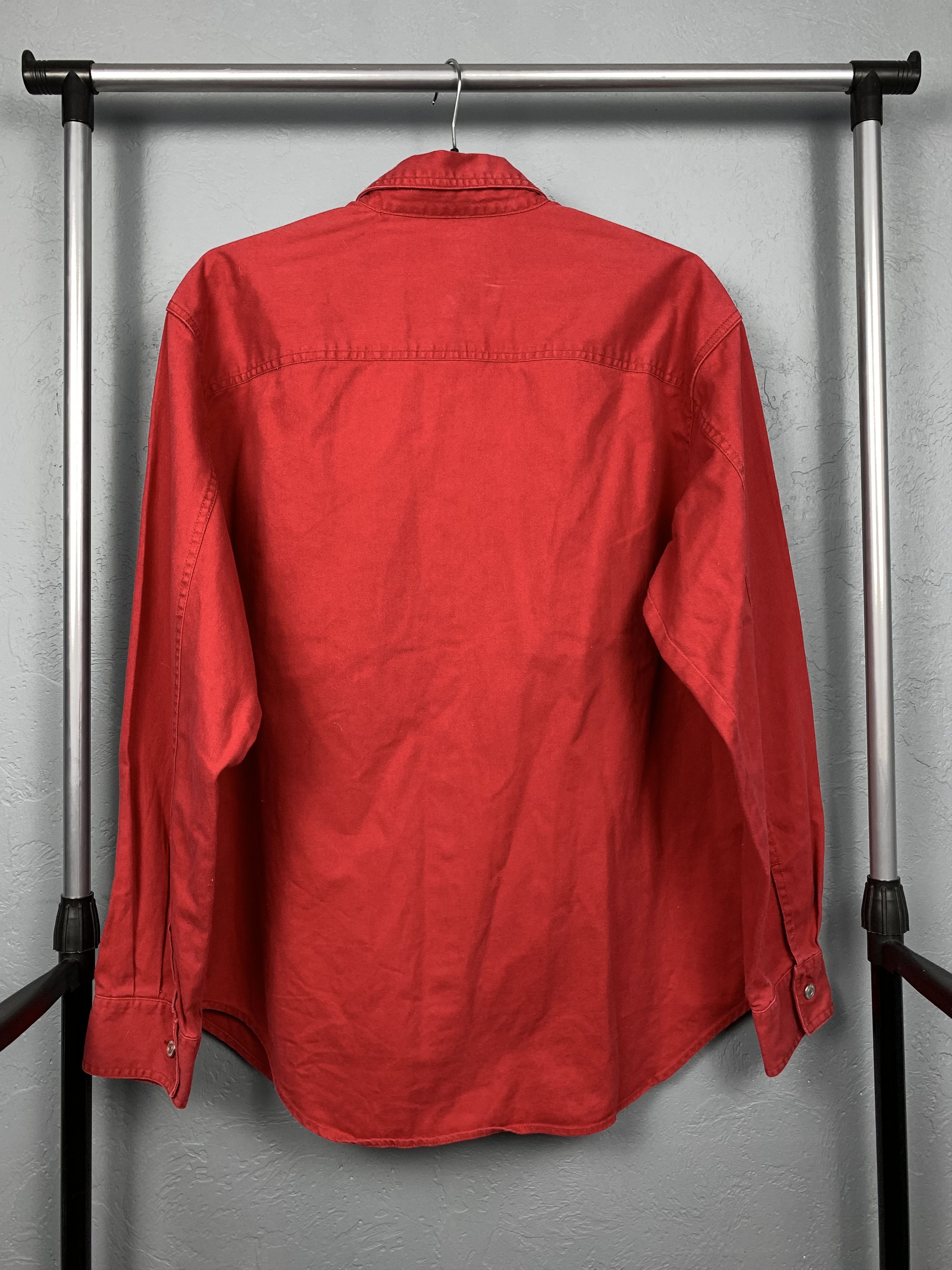 Levi's Levis 90s Vintage Mens Red Denim Shirt Size US M / EU 48-50 / 2 - 6 Thumbnail