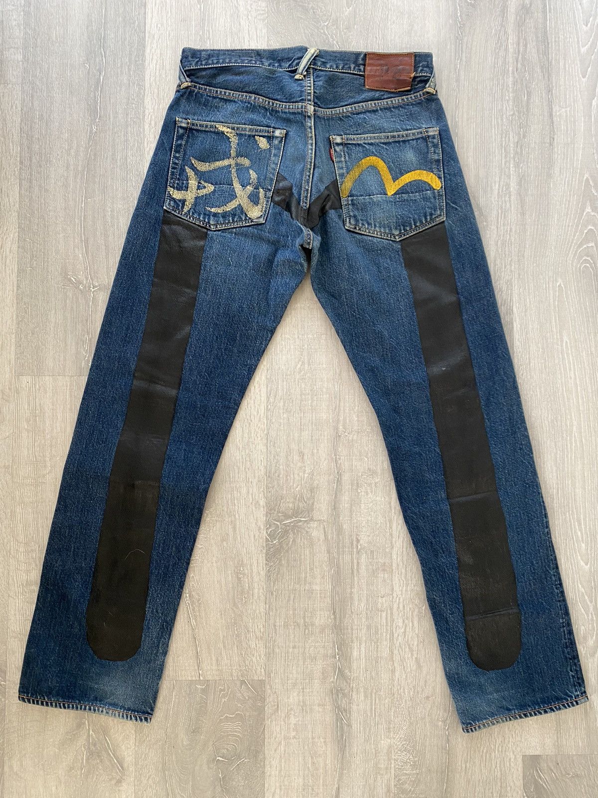 Evisu Evisu vintage daicock jeans black big logo selvedge custom Size US 31 - 1 Thumbnail