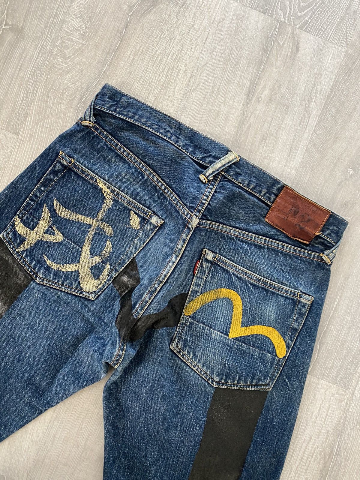 Evisu Evisu vintage daicock jeans black big logo selvedge custom Size US 31 - 2 Thumbnail