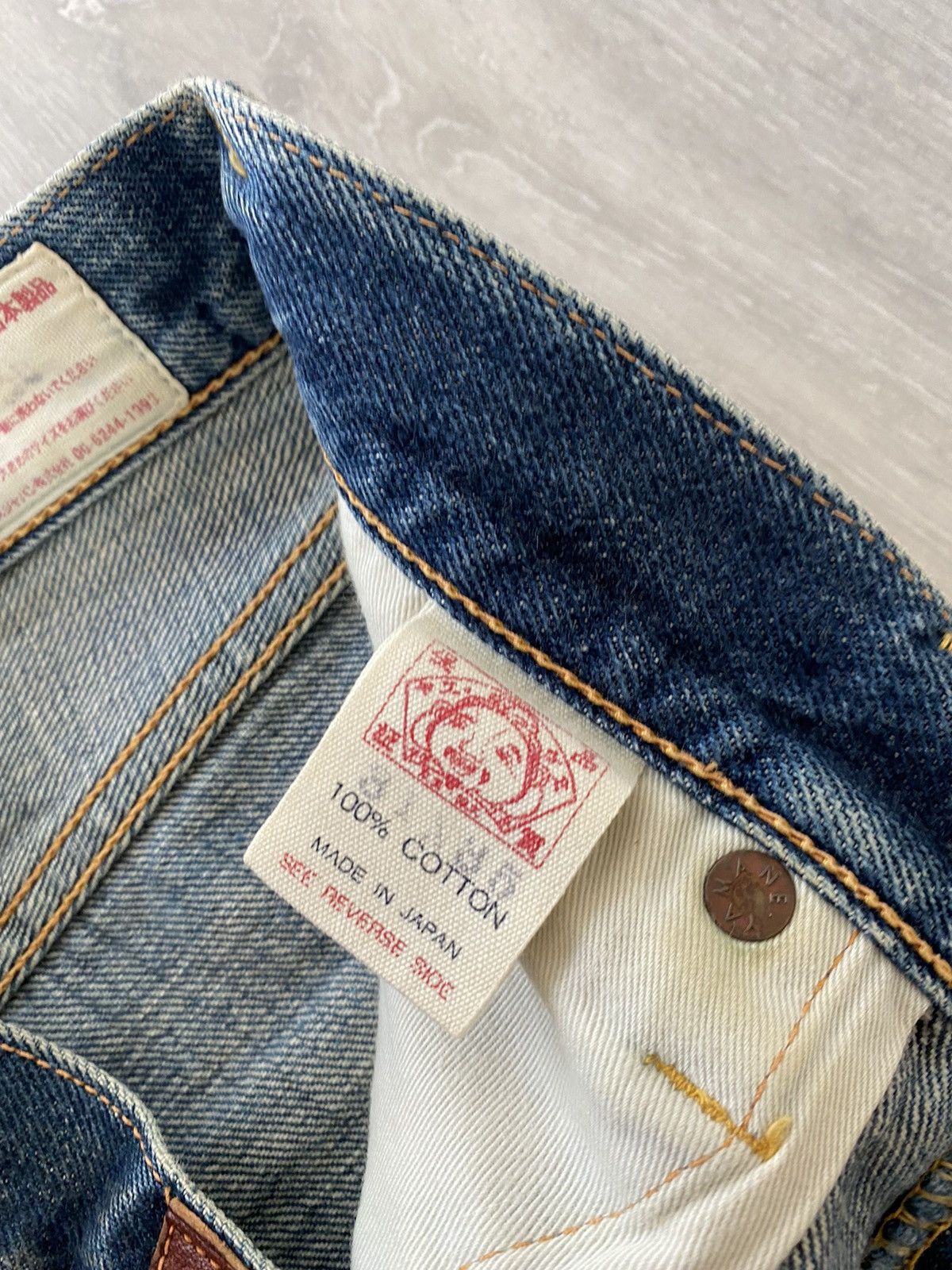 Evisu Evisu vintage daicock jeans black big logo selvedge custom Size US 31 - 9 Thumbnail