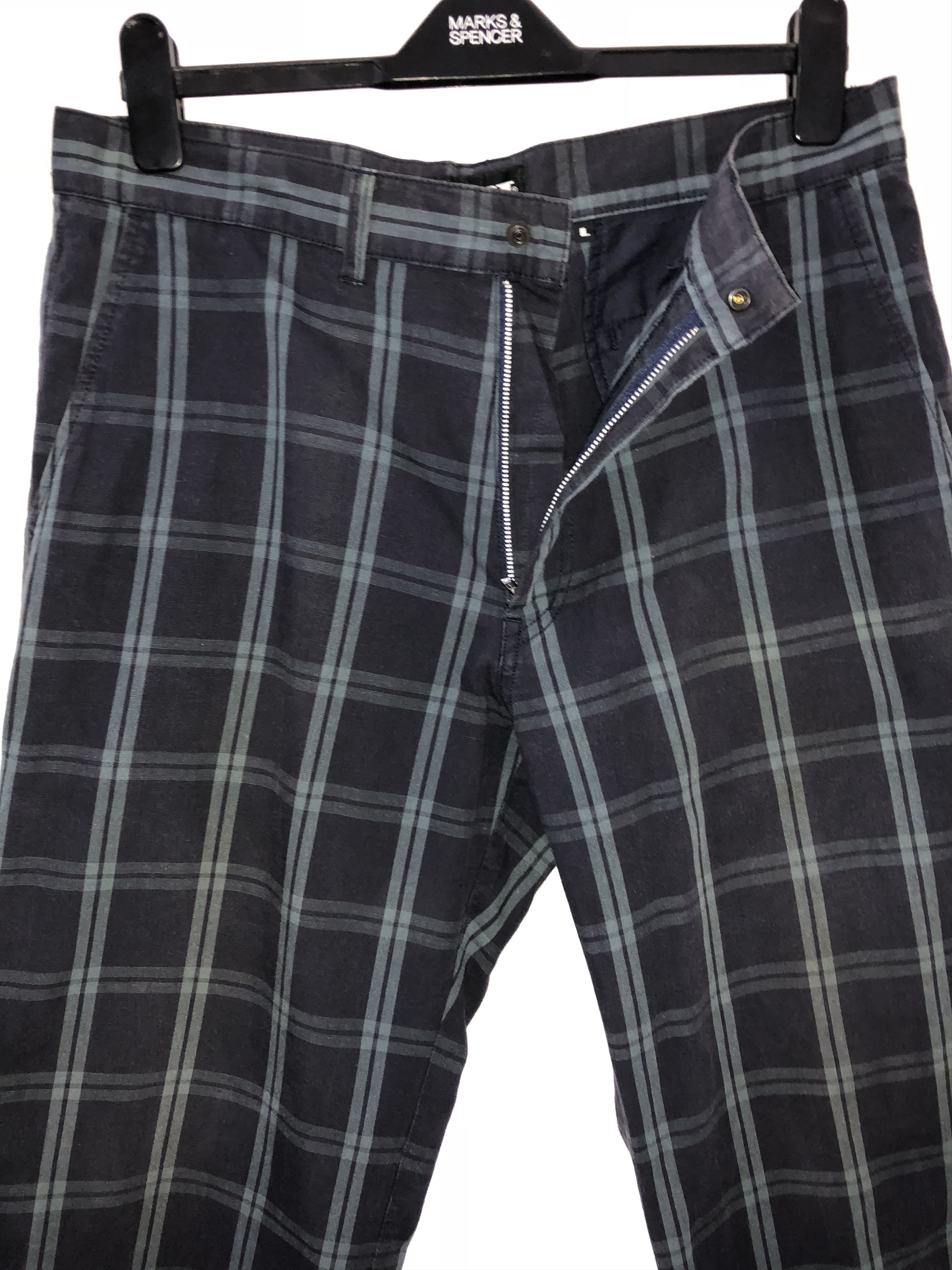 Vintage DEPT Japan Tartan Check Plaid Baggy Wide Trouser Pant Size US 34 / EU 50 - 4 Thumbnail
