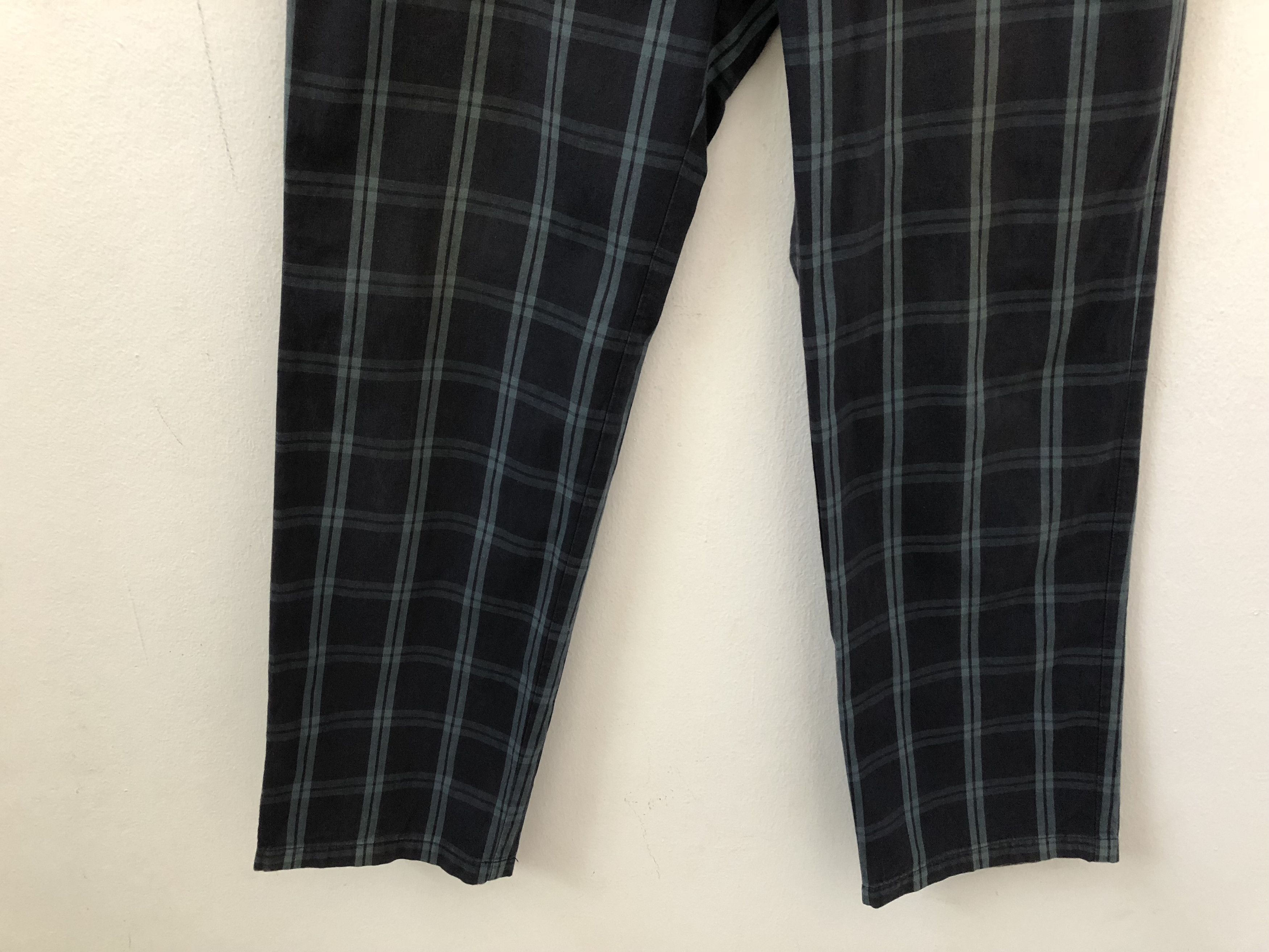 Vintage DEPT Japan Tartan Check Plaid Baggy Wide Trouser Pant Size US 34 / EU 50 - 3 Thumbnail