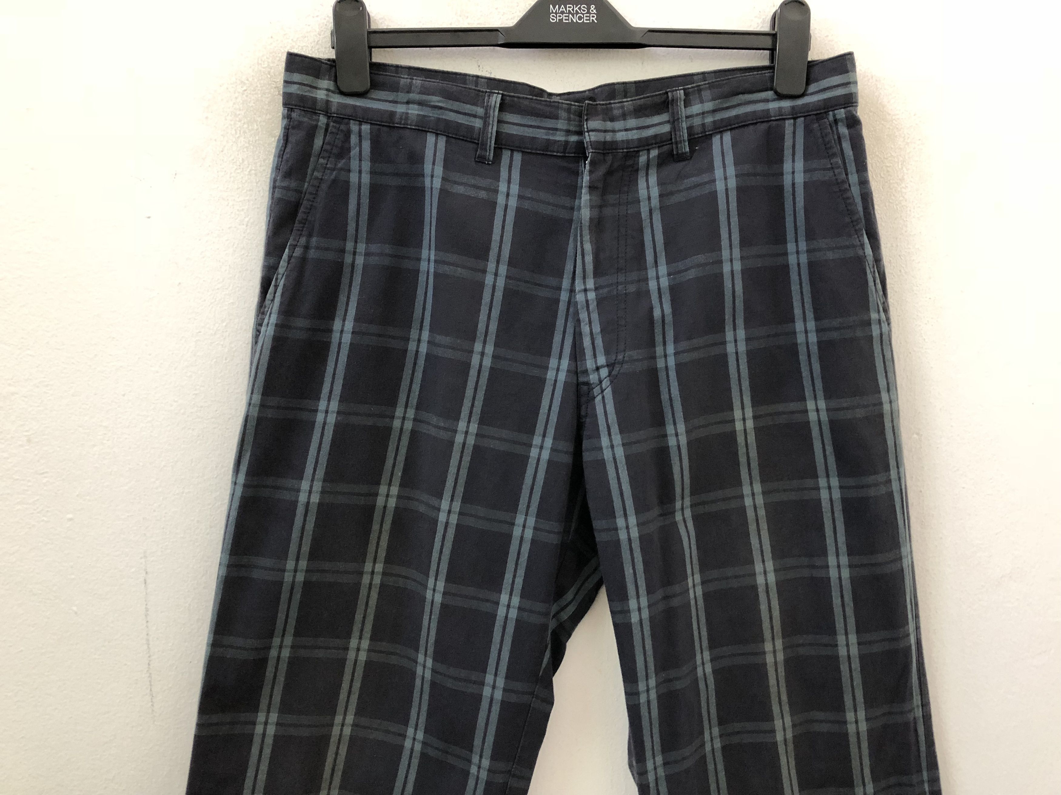 Vintage DEPT Japan Tartan Check Plaid Baggy Wide Trouser Pant Size US 34 / EU 50 - 2 Thumbnail