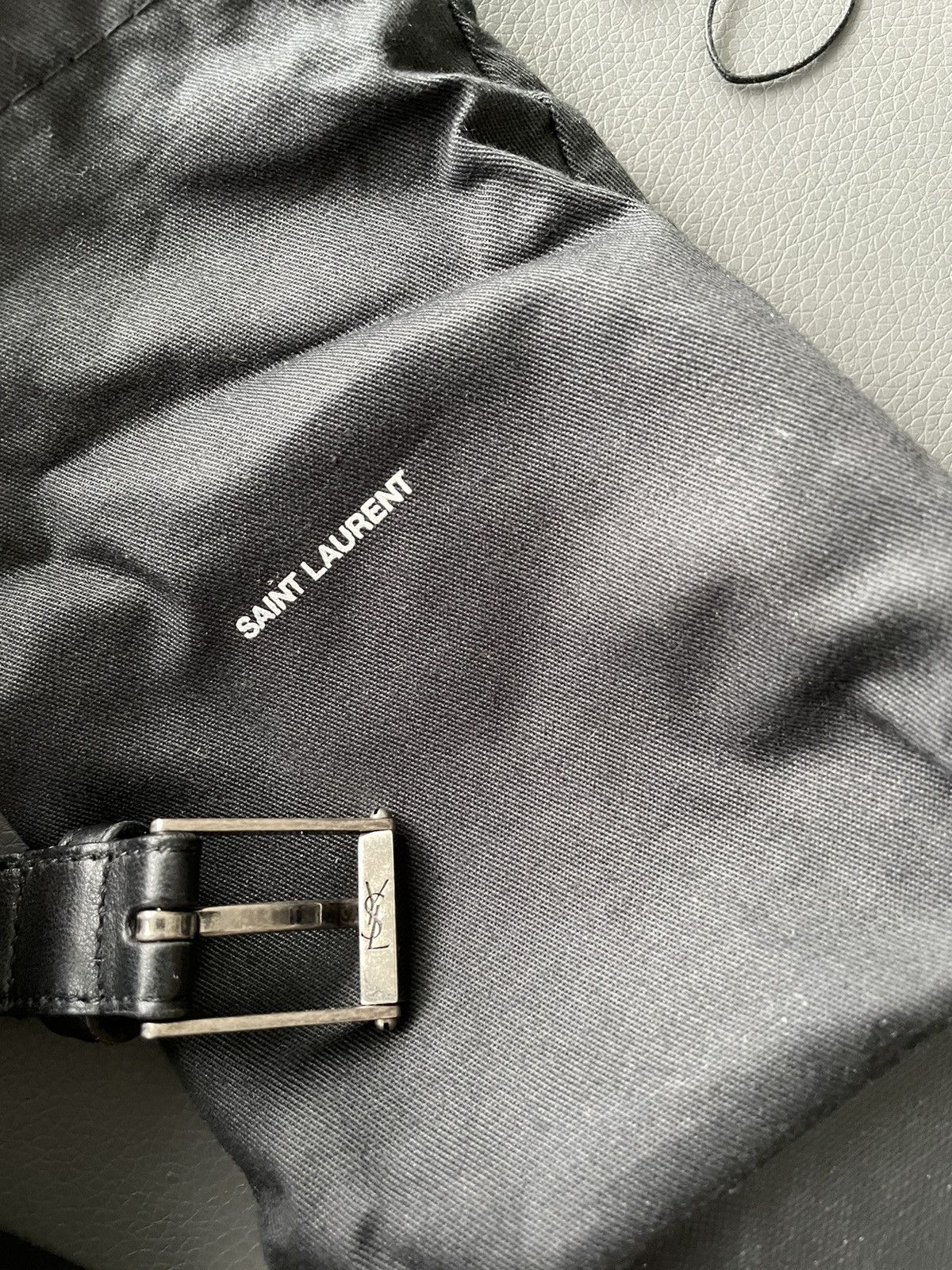 Hedi Slimane × Saint Laurent Paris × Yves Saint Laurent Rare Brand New Runway Classic Hedi Skinny Leather Belt Size 34 - 4 Thumbnail